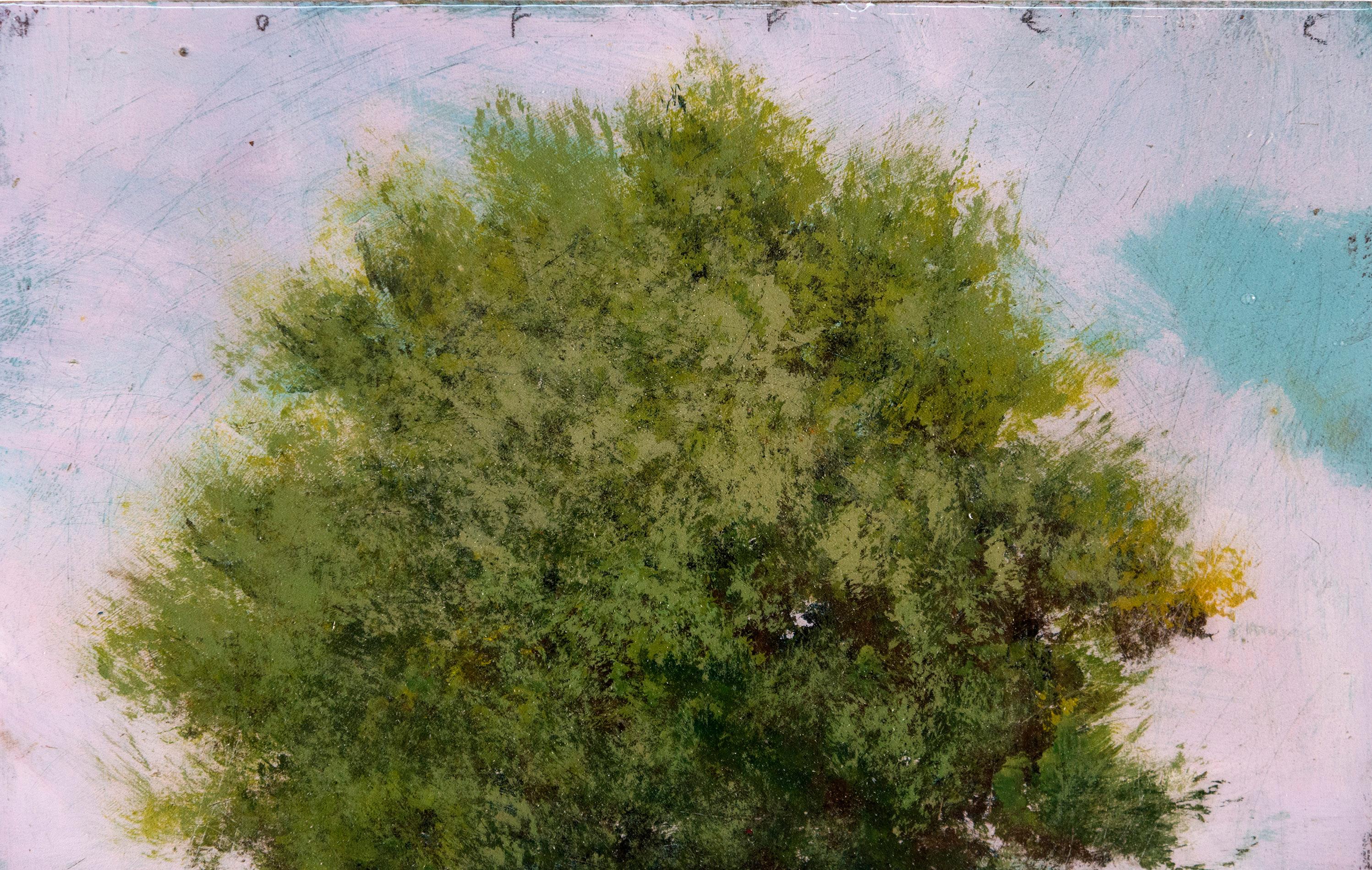 Sergeant - contemporaneo, paesaggio, albero, figurativo, acrilico e resina su pannello - Painting di Peter Hoffer