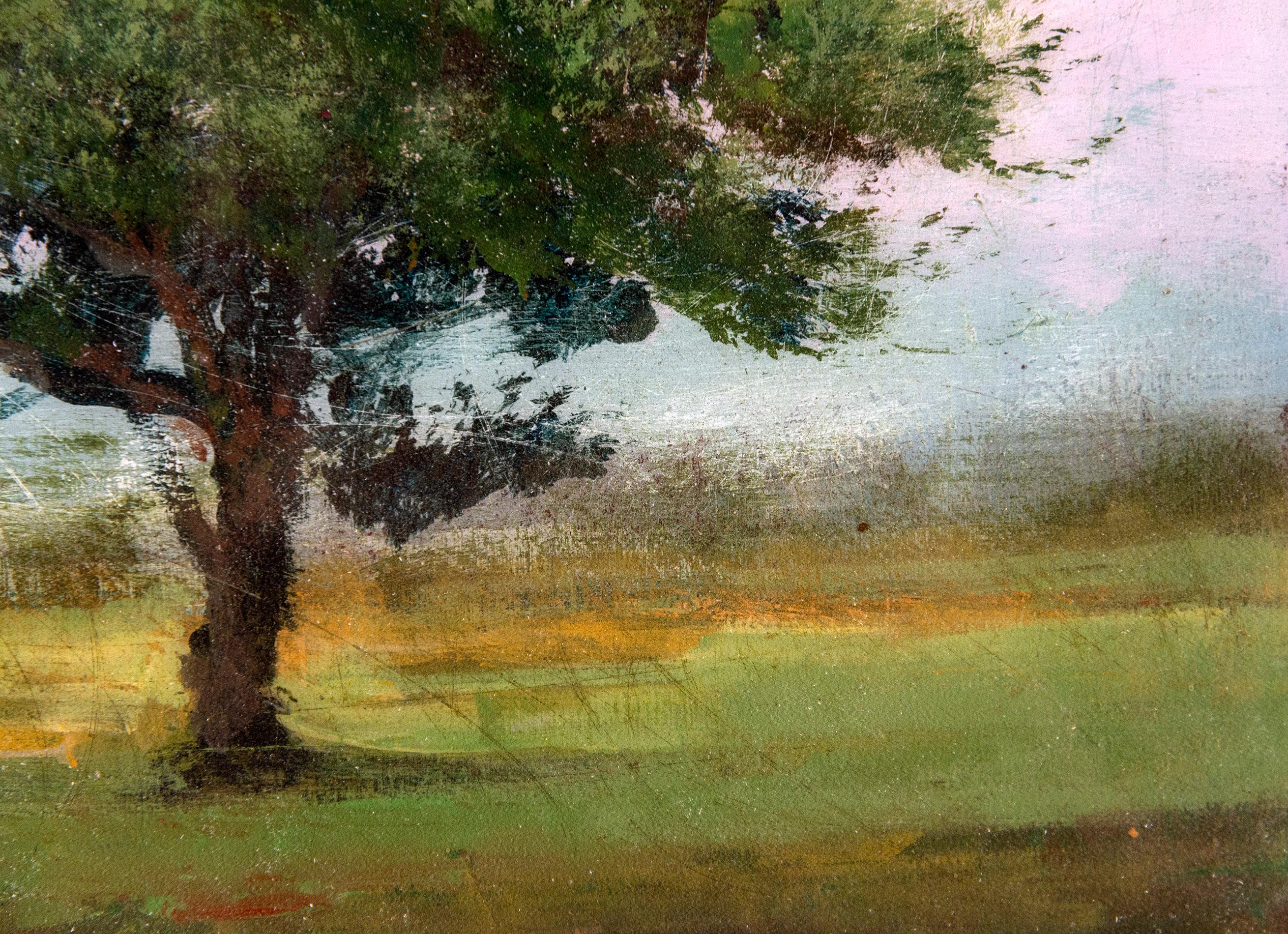 Sergeant - contemporaneo, paesaggio, albero, figurativo, acrilico e resina su pannello - Painting Contemporaneo di Peter Hoffer