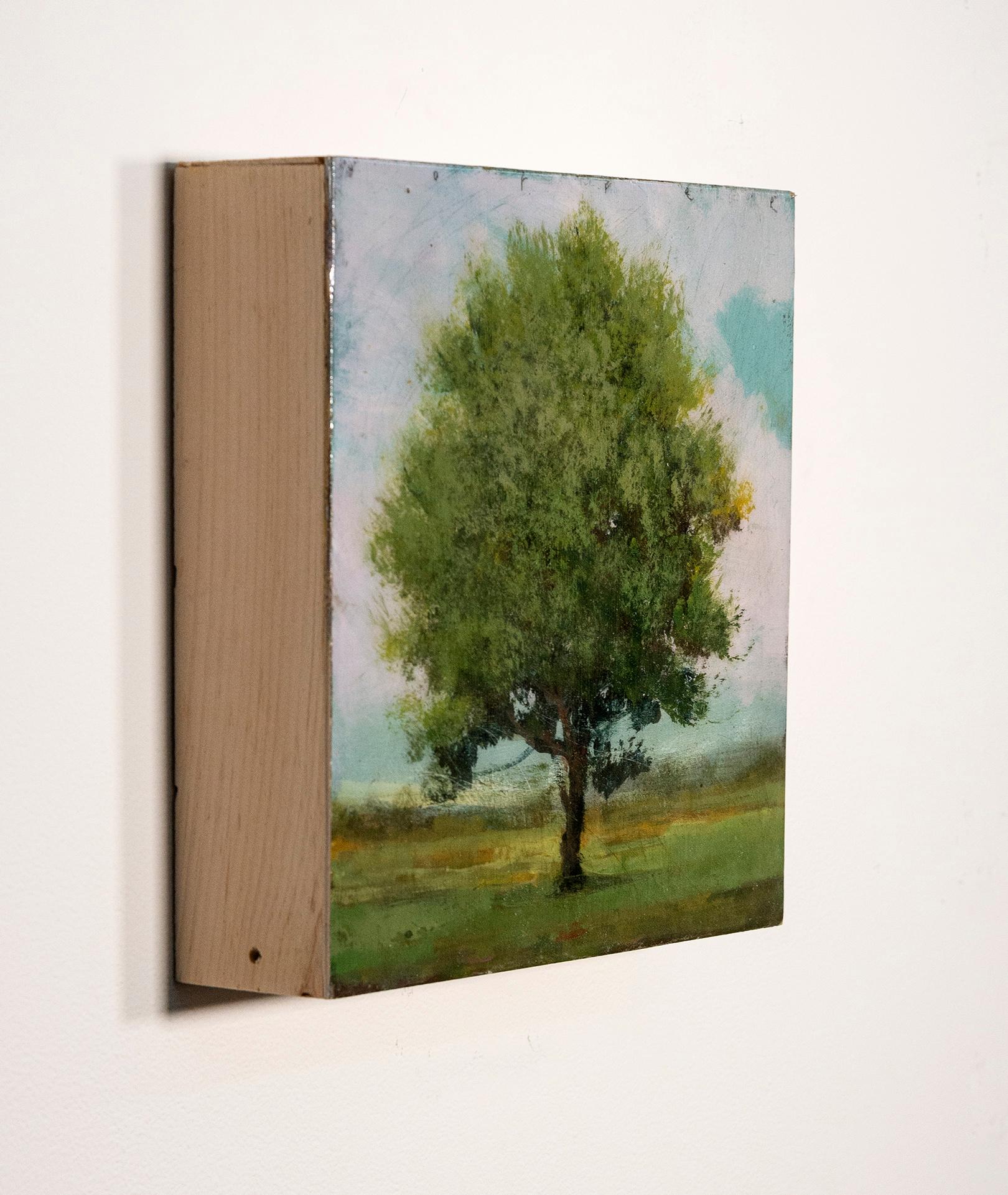 Sergeant - contemporaneo, paesaggio, albero, figurativo, acrilico e resina su pannello 1