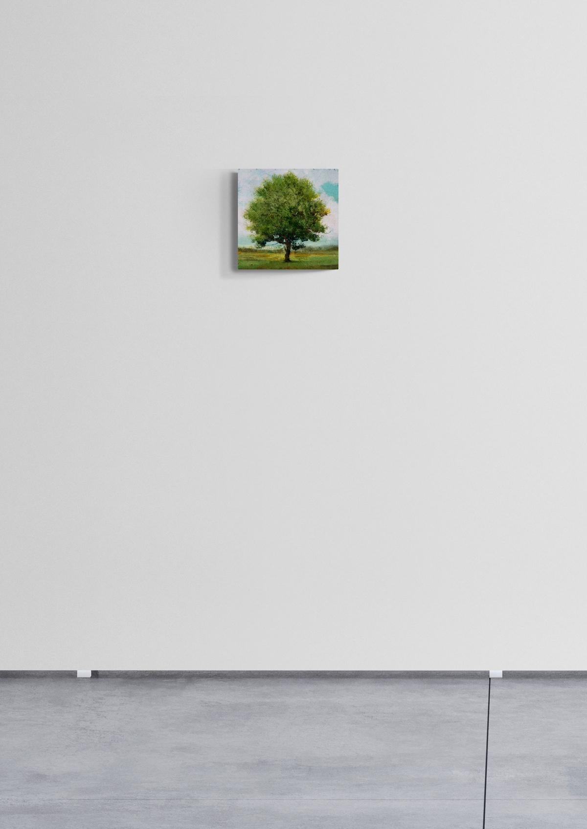 Sergeant - contemporaneo, paesaggio, albero, figurativo, acrilico e resina su pannello 2