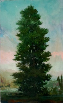 "Spruce", painting by Peter Hoffer (22x36'), 2021