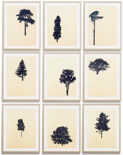 Der Wald (portfolio of 9) 10 of 12 -  grouping, woodblock prints on art paper