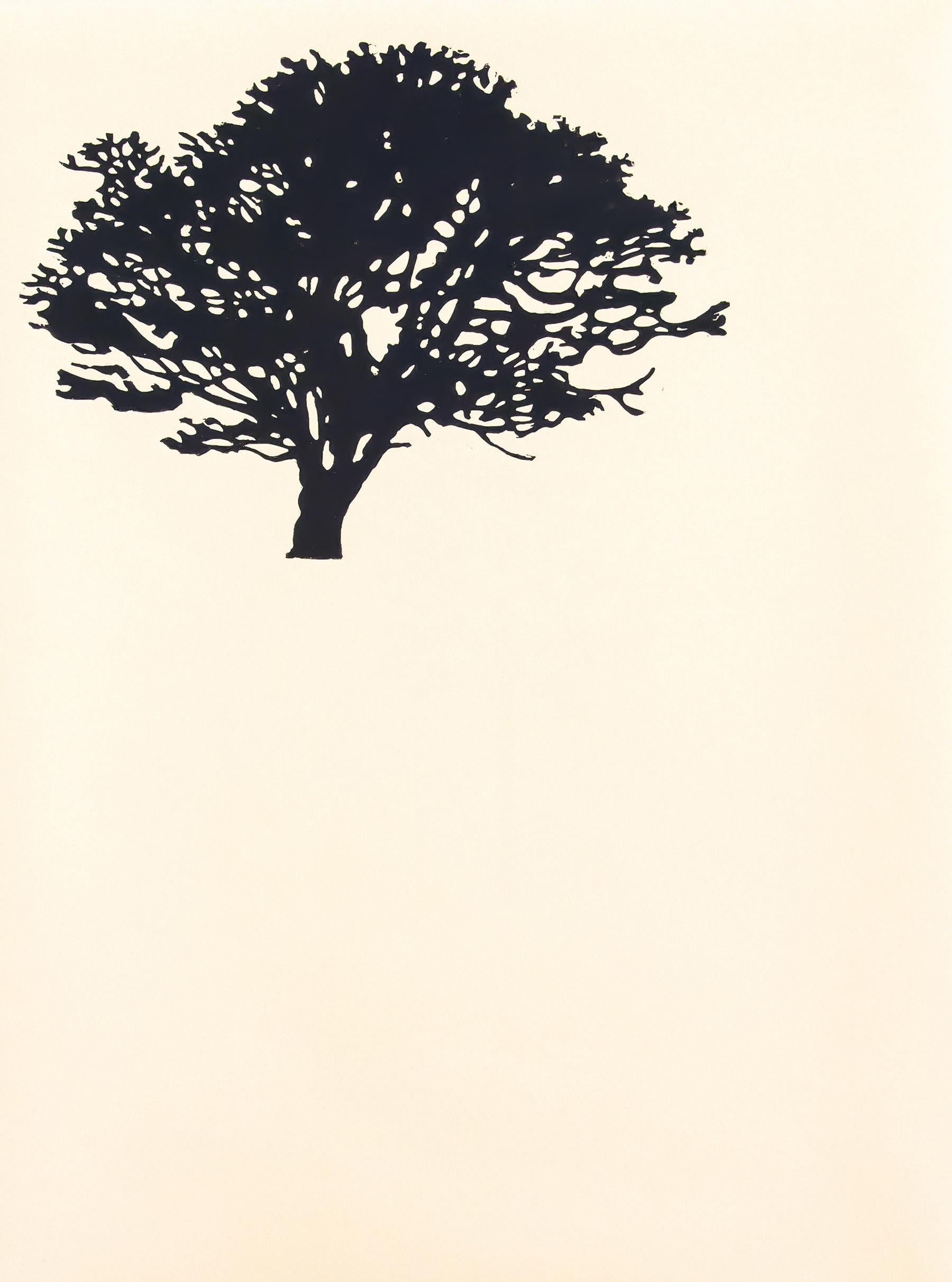 Der Wald (portfolio of 9) 1 of 12 -  grouping, woodblock prints on art paper - White Landscape Print by Peter Hoffer