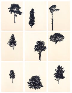 Der Wald (portfolio of 9) 1 of 12 -  grouping, woodblock prints on art paper