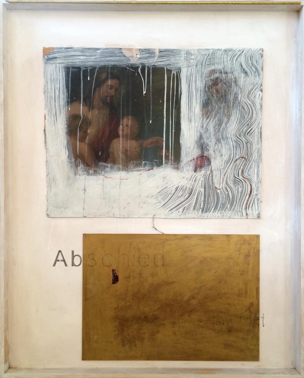Collage, cooper su legno