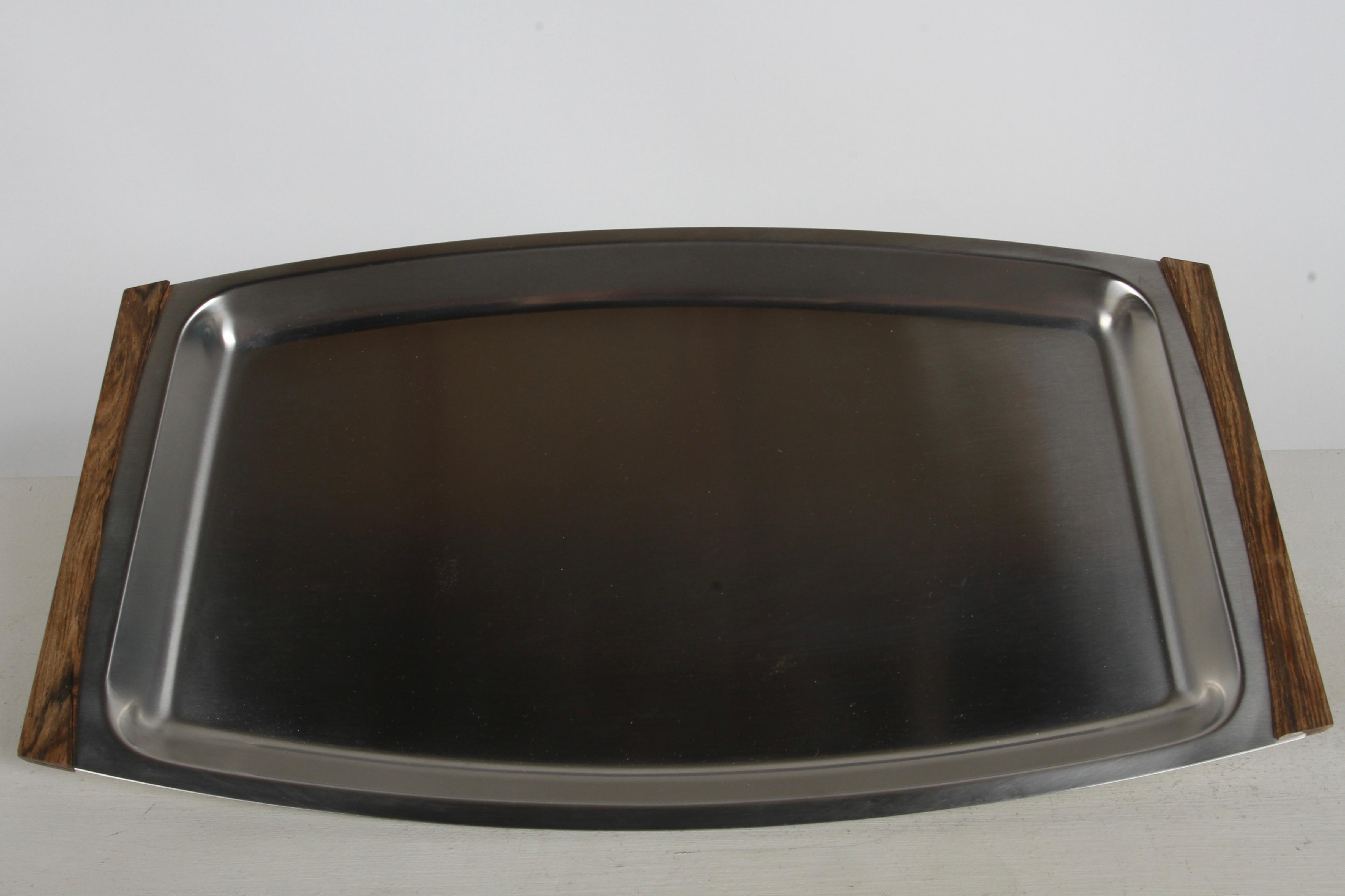 Peter Holmblad Fondue set for Stelton Denmark Stainless Steel & Rosewood - NOS For Sale 6