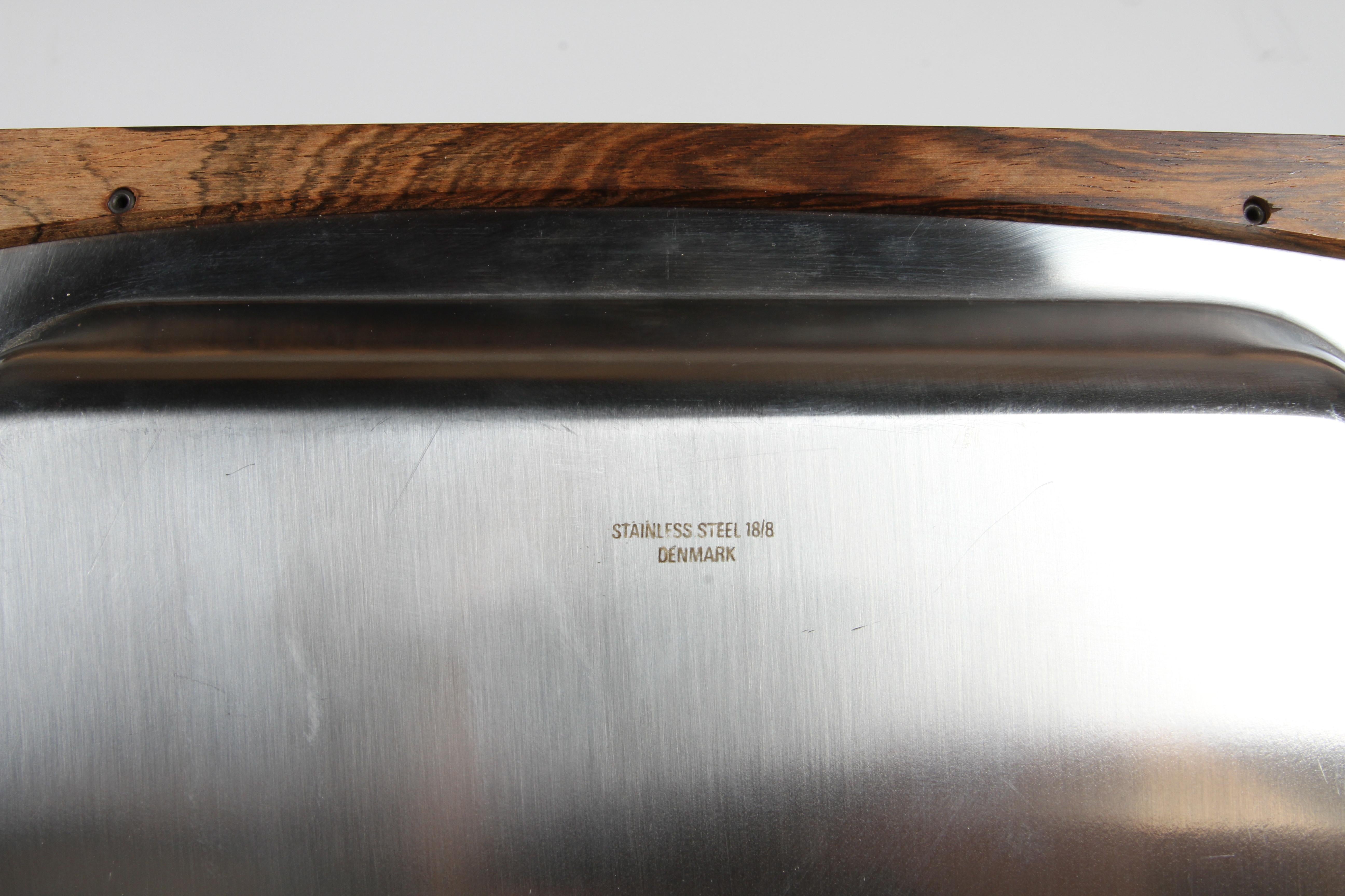 Peter Holmblad Fondue set for Stelton Denmark Stainless Steel & Rosewood - NOS For Sale 7