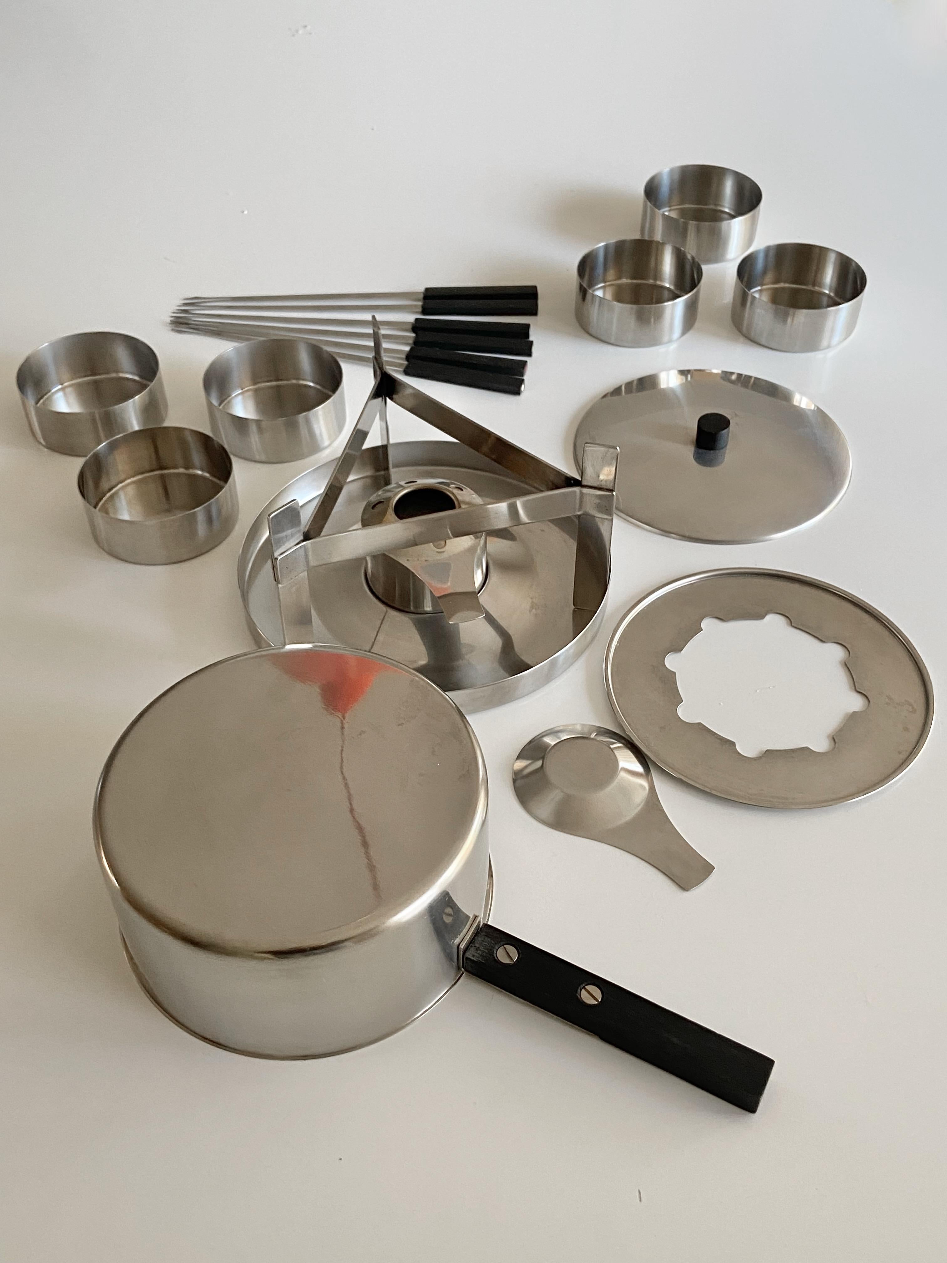 Peter Holmblad Steel Fondue Set for Stelton Denmark 2