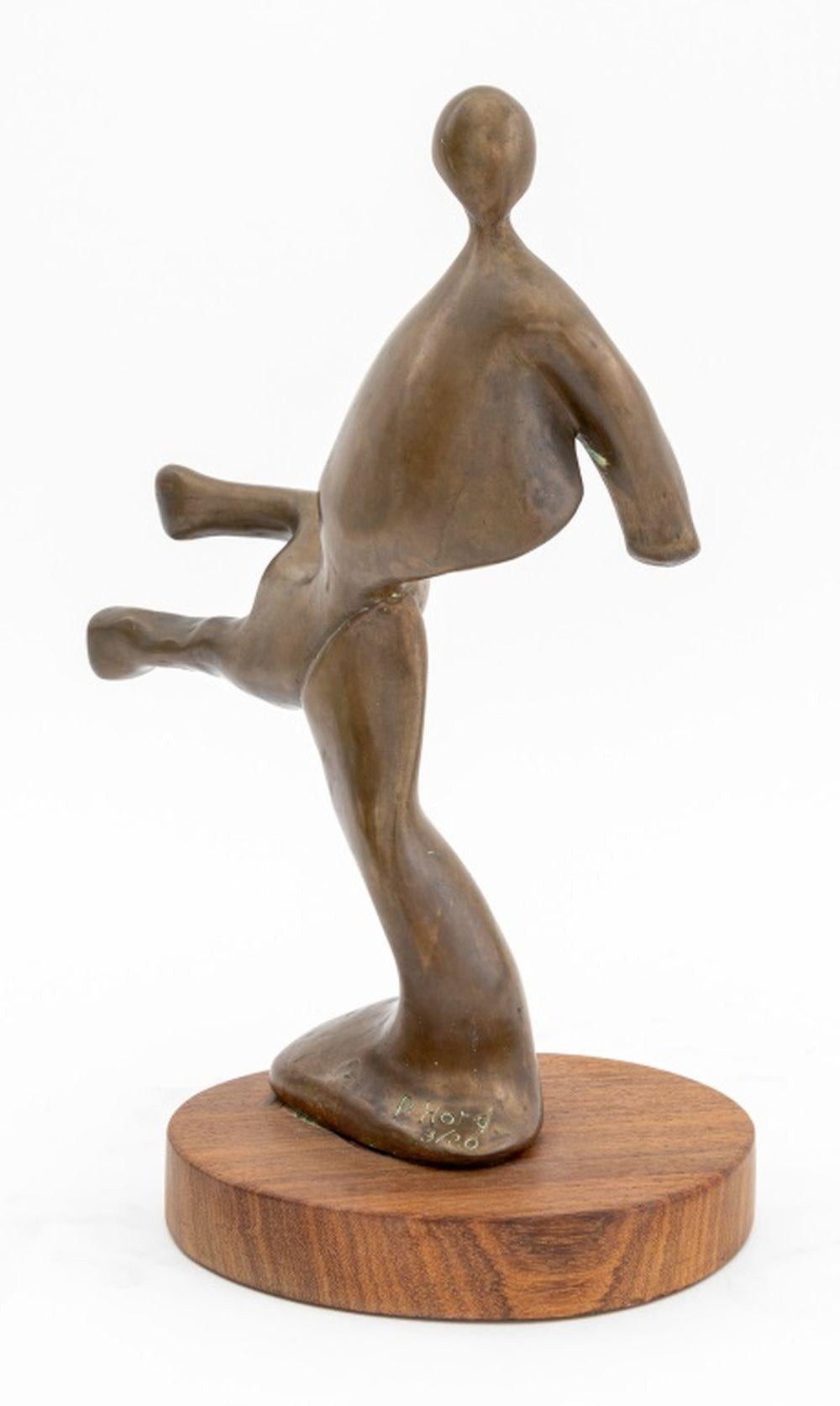 Two Peter Hord (American, XX-XXI) Stylized Figural Bronze Sculptures, comprising: dancer, signed 