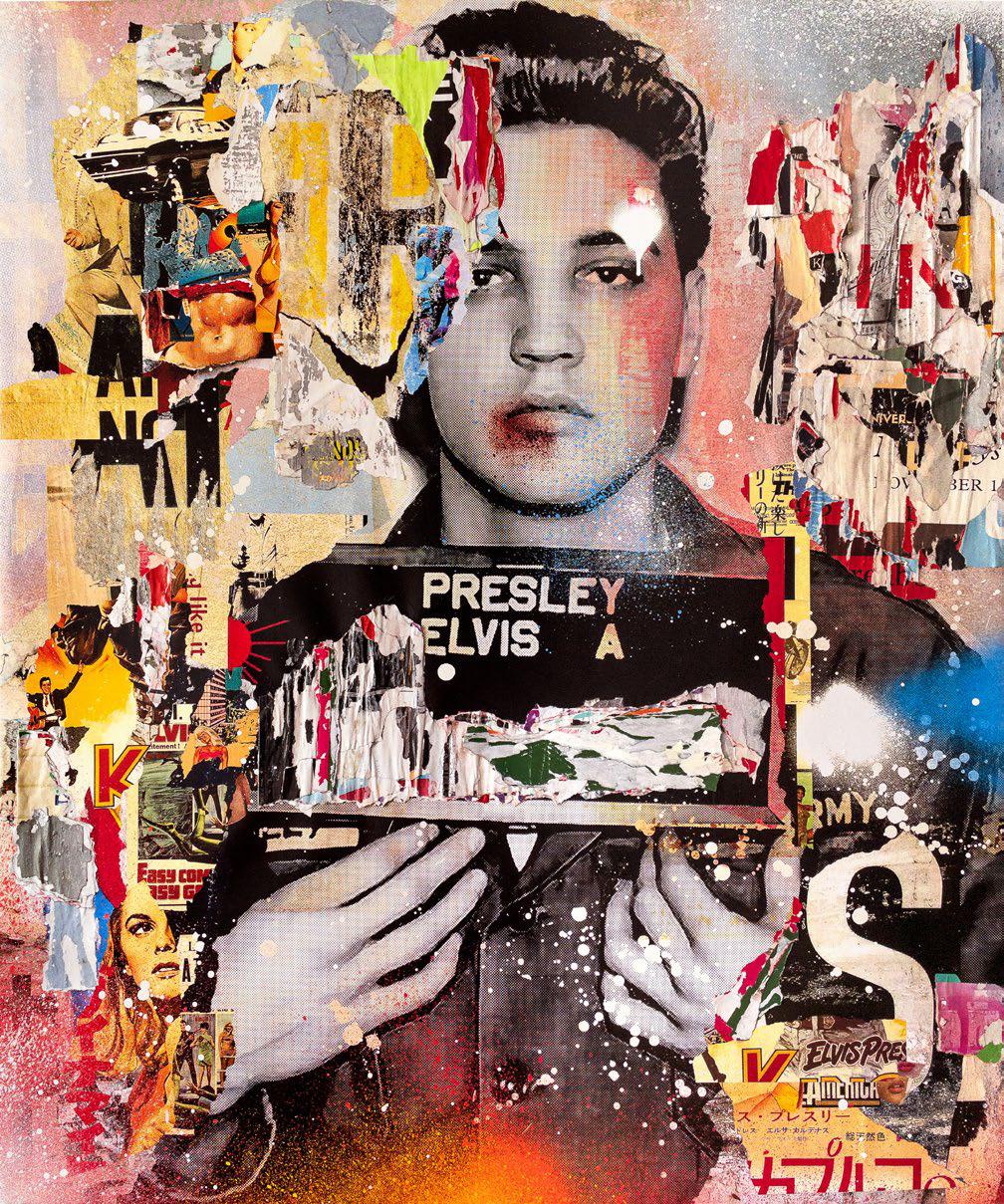Presley, Elvis A. - Mixed Media Art by Peter Horvath