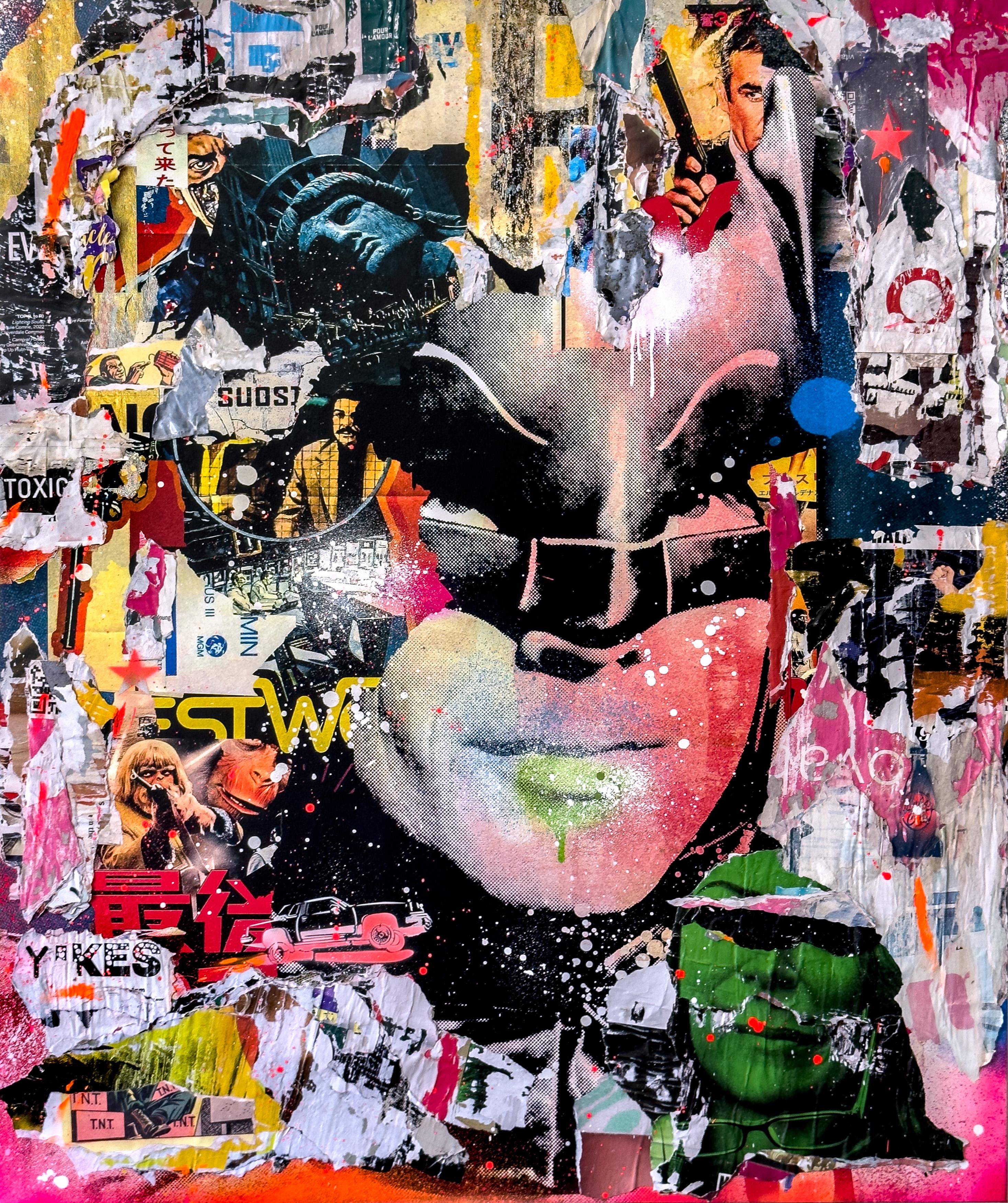 With Love, Batman (PH63) - Mixed Media Art by Peter Horvath