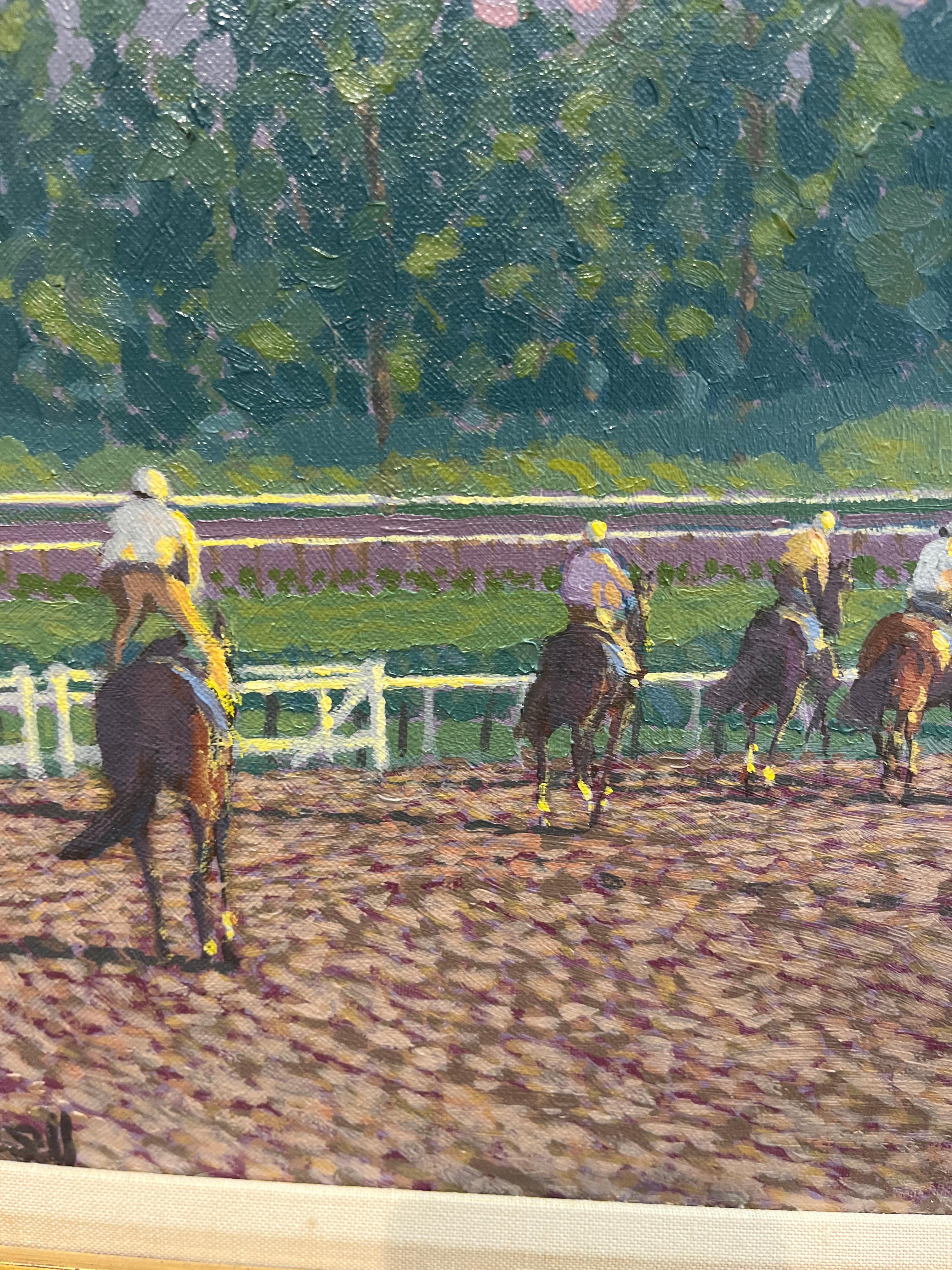 Mattina presto, Santa Anita - Animal Painting Nero di Peter howell