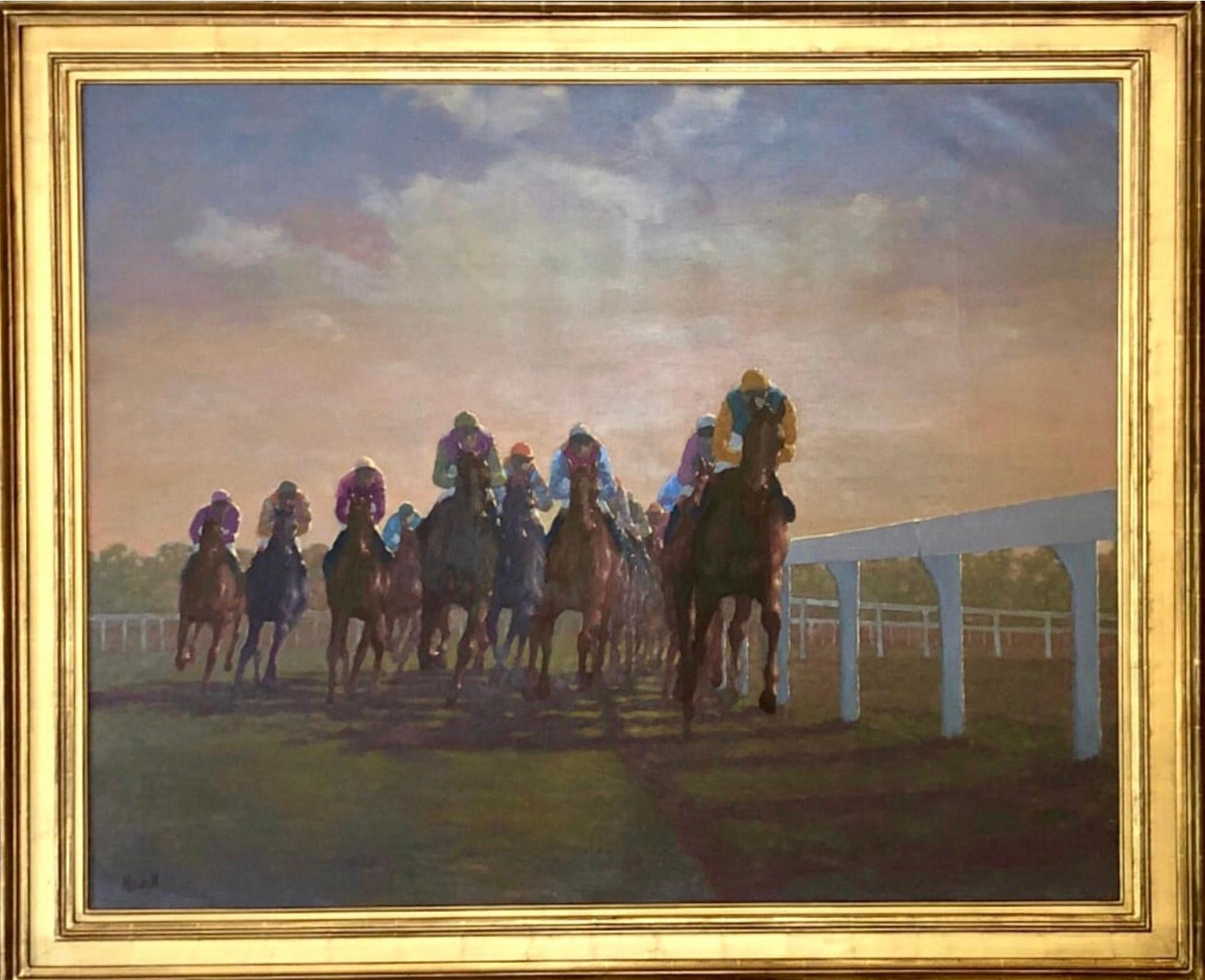 Entering the Stretch - Painting by Peter howell