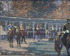Jockeys Up - The Paddock at Belmont Park