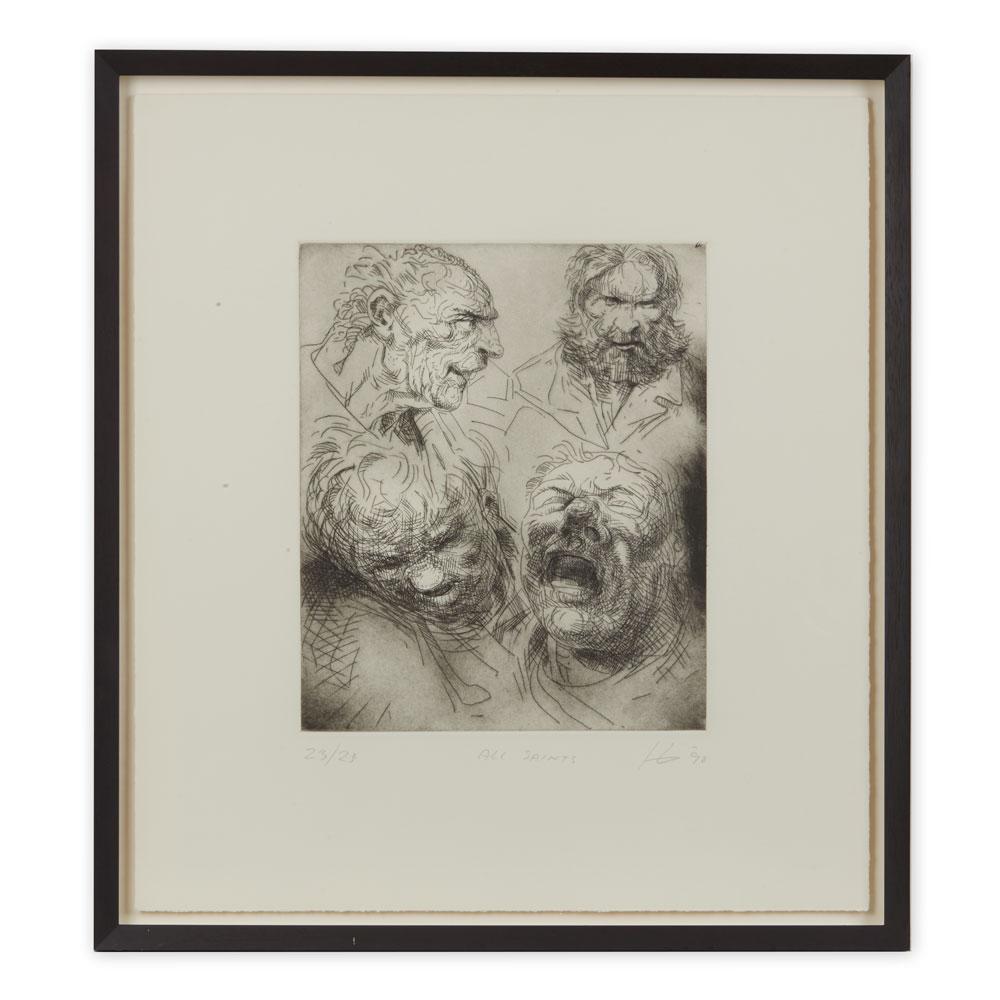 Peter Howson Underground Series All Saints Print, 1998 For Sale