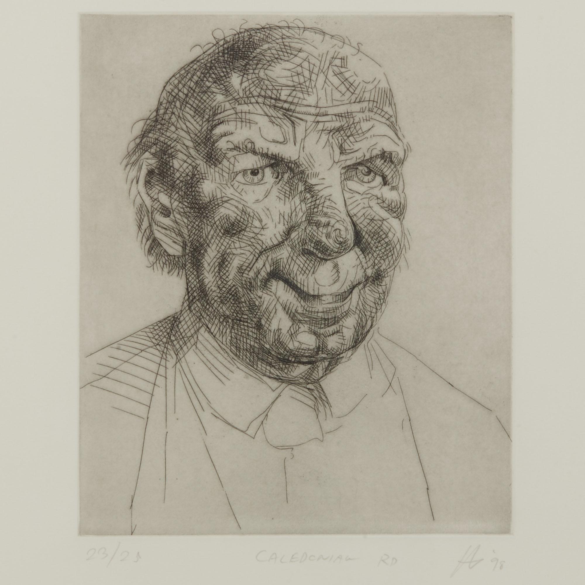 Una stampa incorniciata in edizione limitata di Peter Howson intitolata 