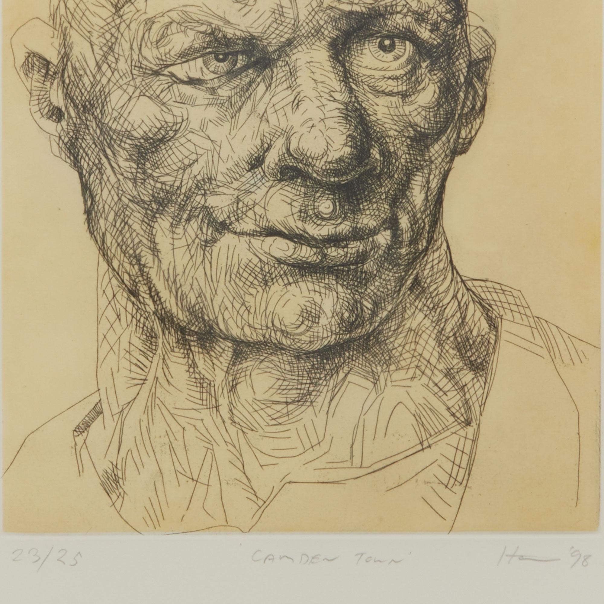 Peter Howson Serie subterránea Impresión de Camden Town, 1998 en Excelente estado para la venta en Bishop's Stortford, Hertfordshire