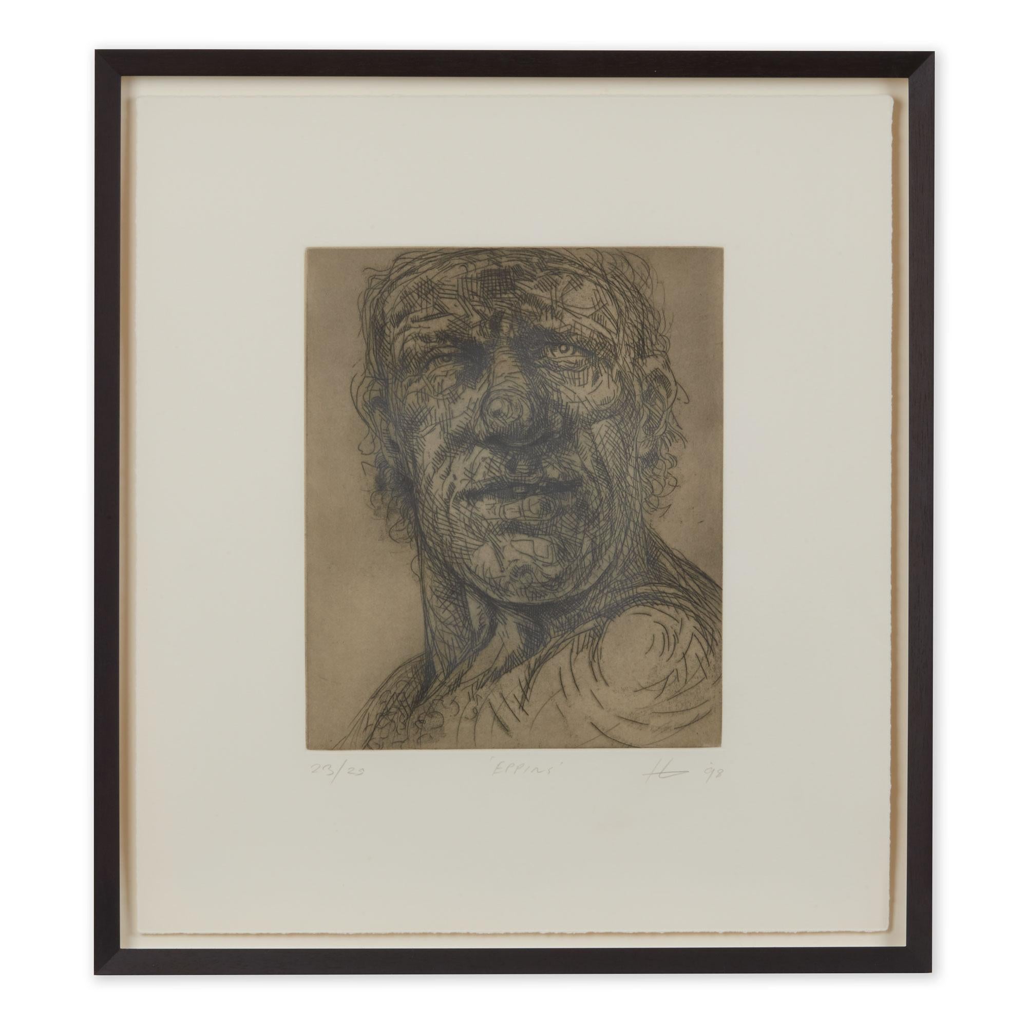 Peter Howson Serie Underground Stampa Epping con cornice, 1998