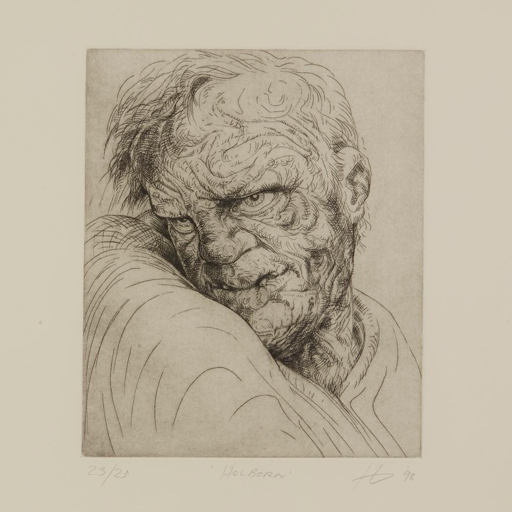 Ein gerahmter Druck in limitierter Auflage von Peter Howson mit dem Titel 