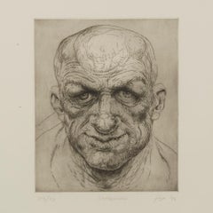 Impression Stratford encadrée de la série Underground de Peter Howson, 1998