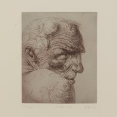 Impression en chêne de la série « Underground » de Peter Howson, 1998