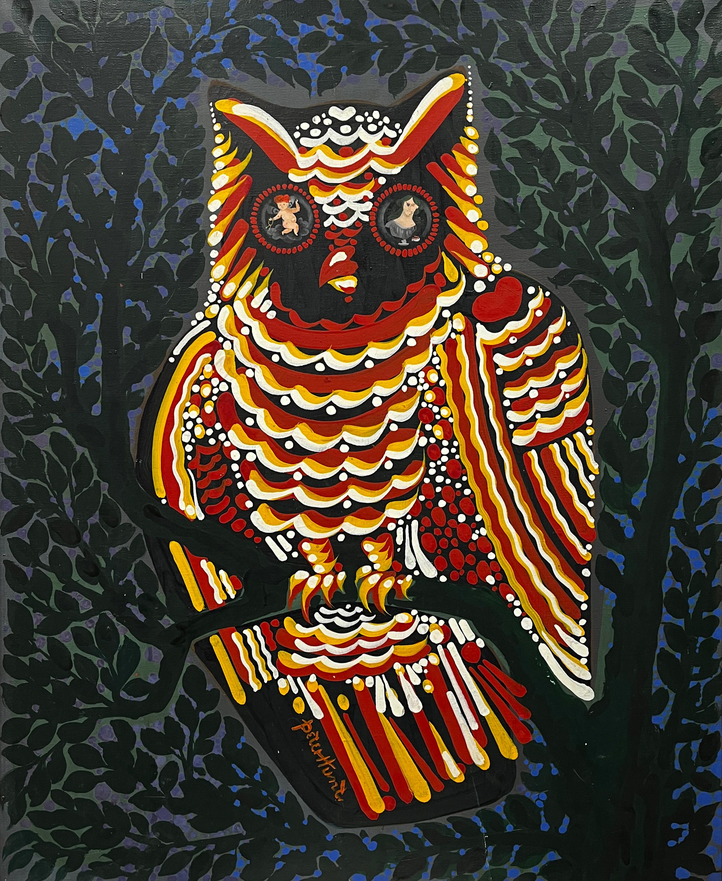 Peter Hunt Animal Painting - Hoot Owl