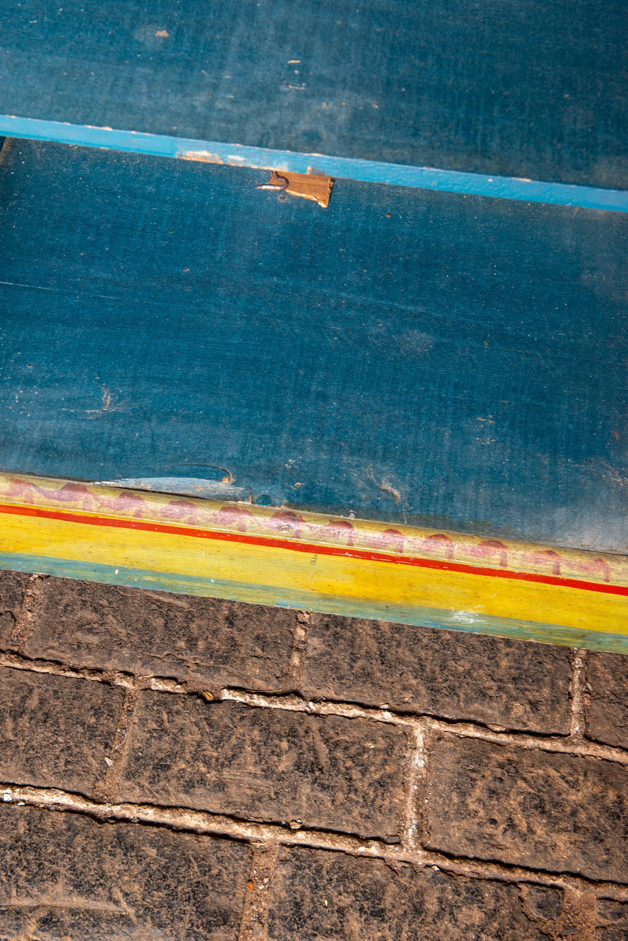 Peter Hunt Hand-Painted and Decorated Bar Cabinet For Sale 3