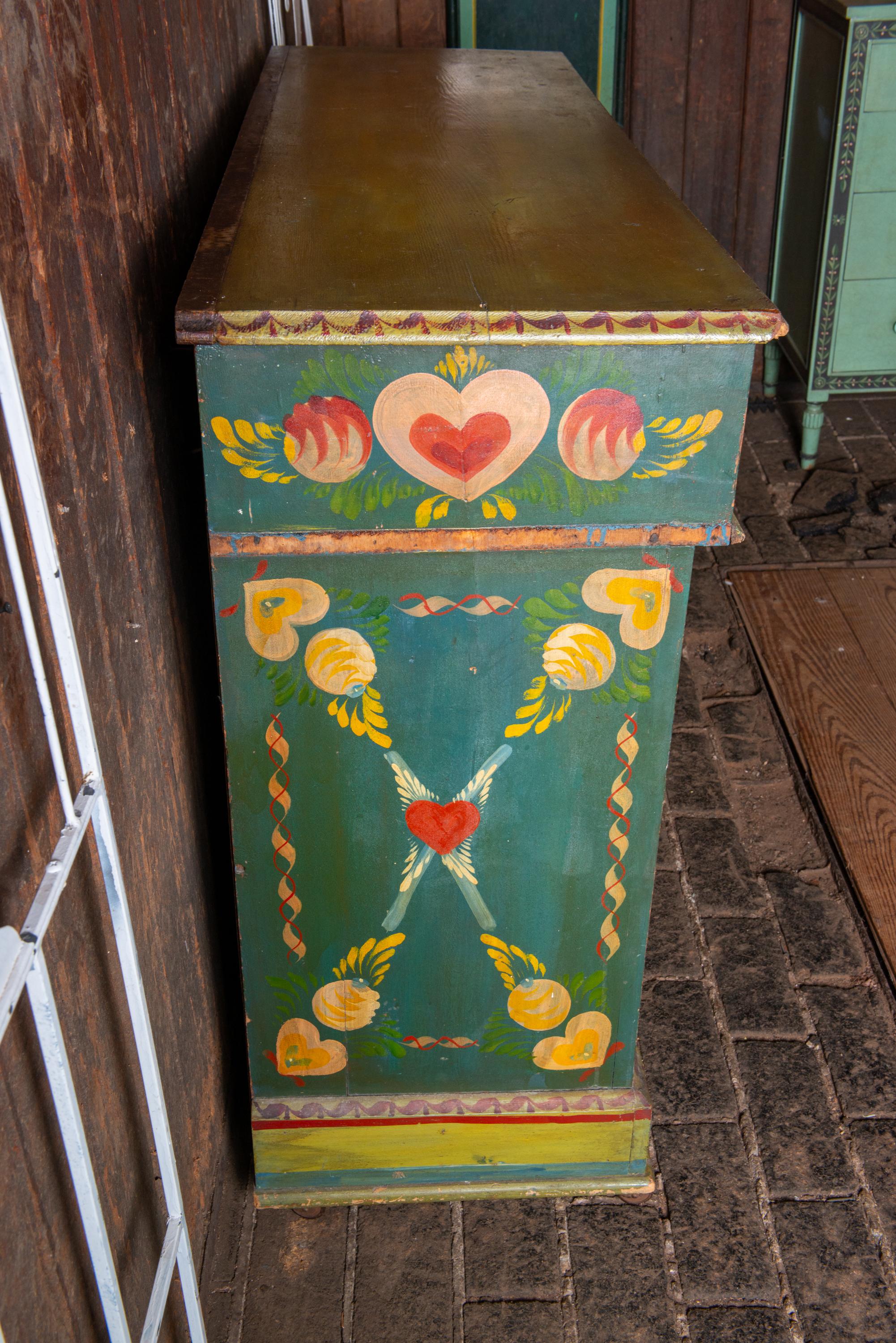 Peter Hunt Hand-Painted and Decorated Bar Cabinet For Sale 5