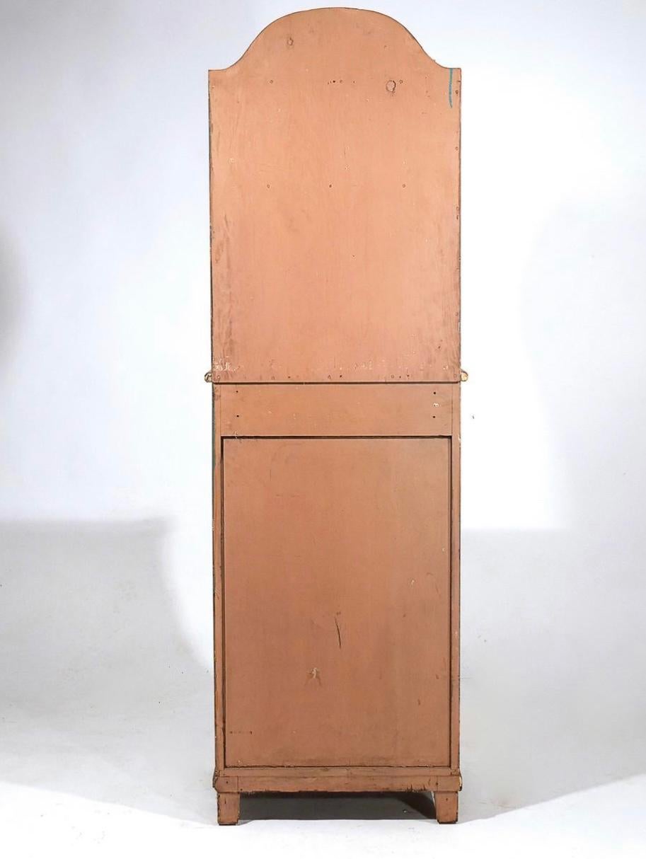 American Peter Hunt Hand-Painted Step-Back Cupboard, Cabinet, Cape Cod, 1944