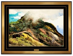 Peter Hurd Original Watercolor Painting Signed Landscape Authentic Framed Art