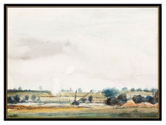 Peter Hurd RARE Original Watercolor Painting Signed Landscape Authentic Artwork