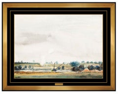 Peter Hurd RARE Original Watercolor Painting Signed Landscape Authentic Artwork