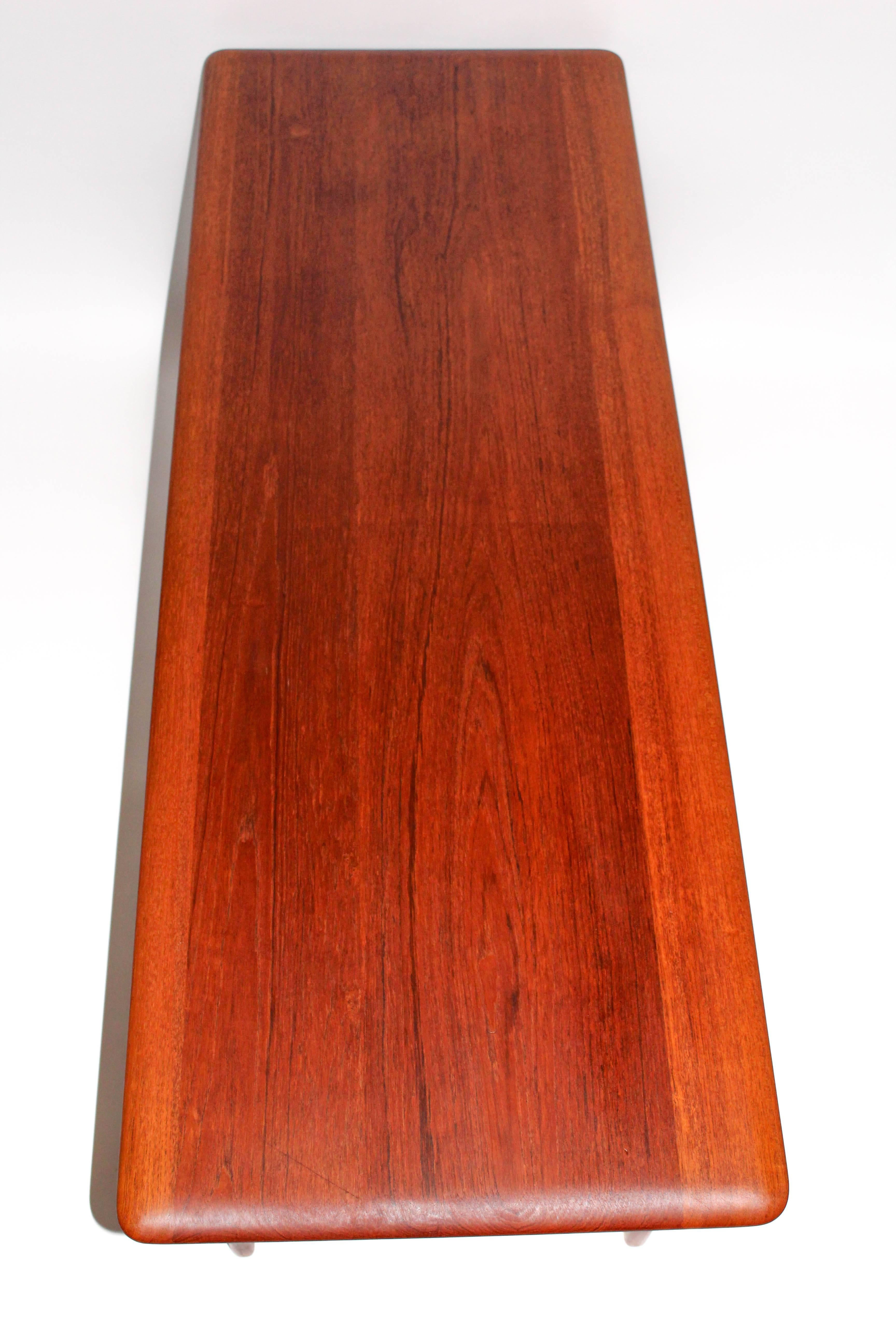 Mid-20th Century Peter Hvidt & Orla Mølgaard Nielsen Solid Teak Coffee Table For Sale