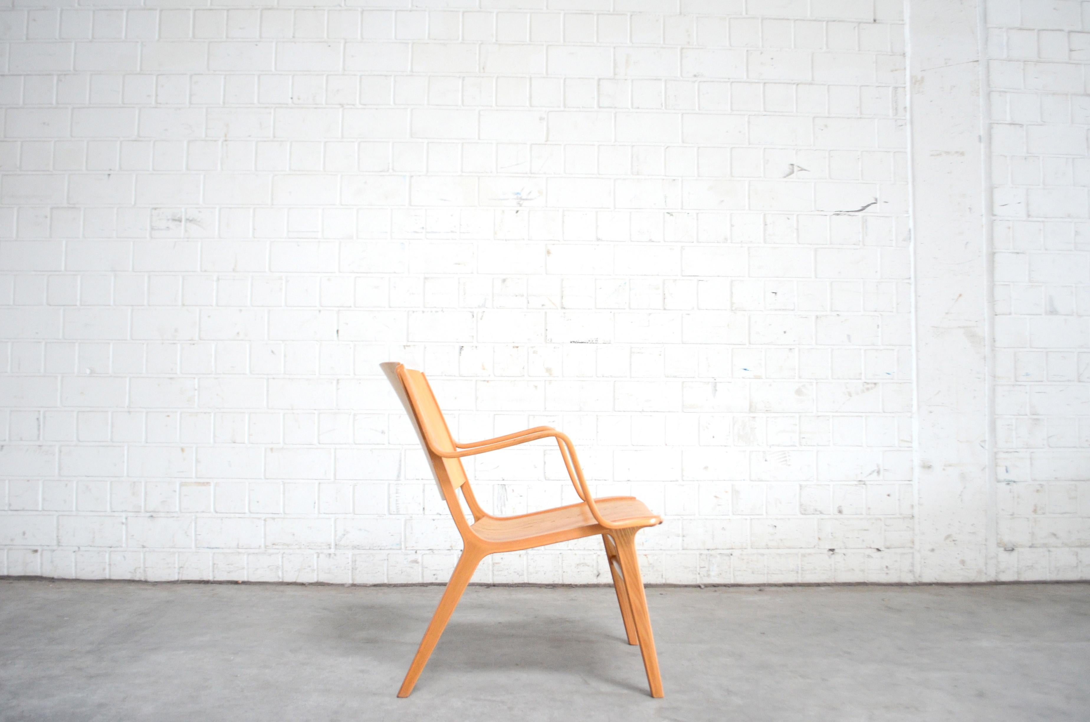 Scandinavian Modern Peter Hvidt and Orla Mølgaard-Nielsen Ax Lounge Chair for Fritz Hansen For Sale