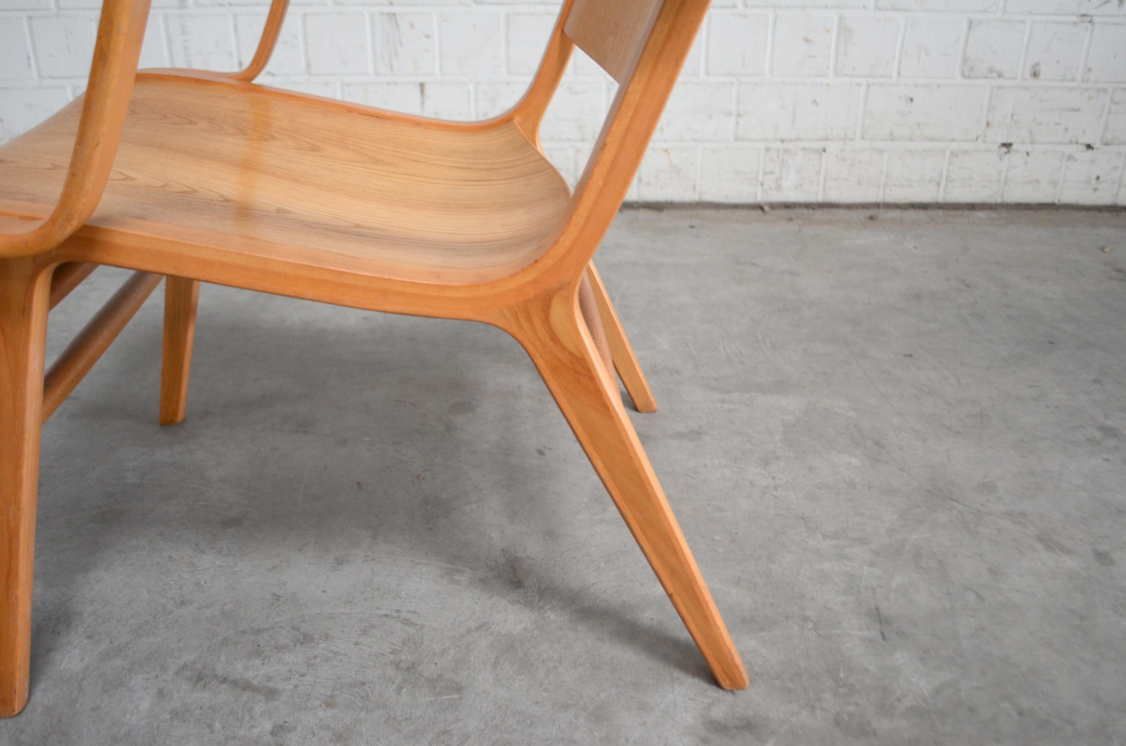 20th Century Peter Hvidt and Orla Mølgaard-Nielsen Ax Lounge Chair for Fritz Hansen For Sale