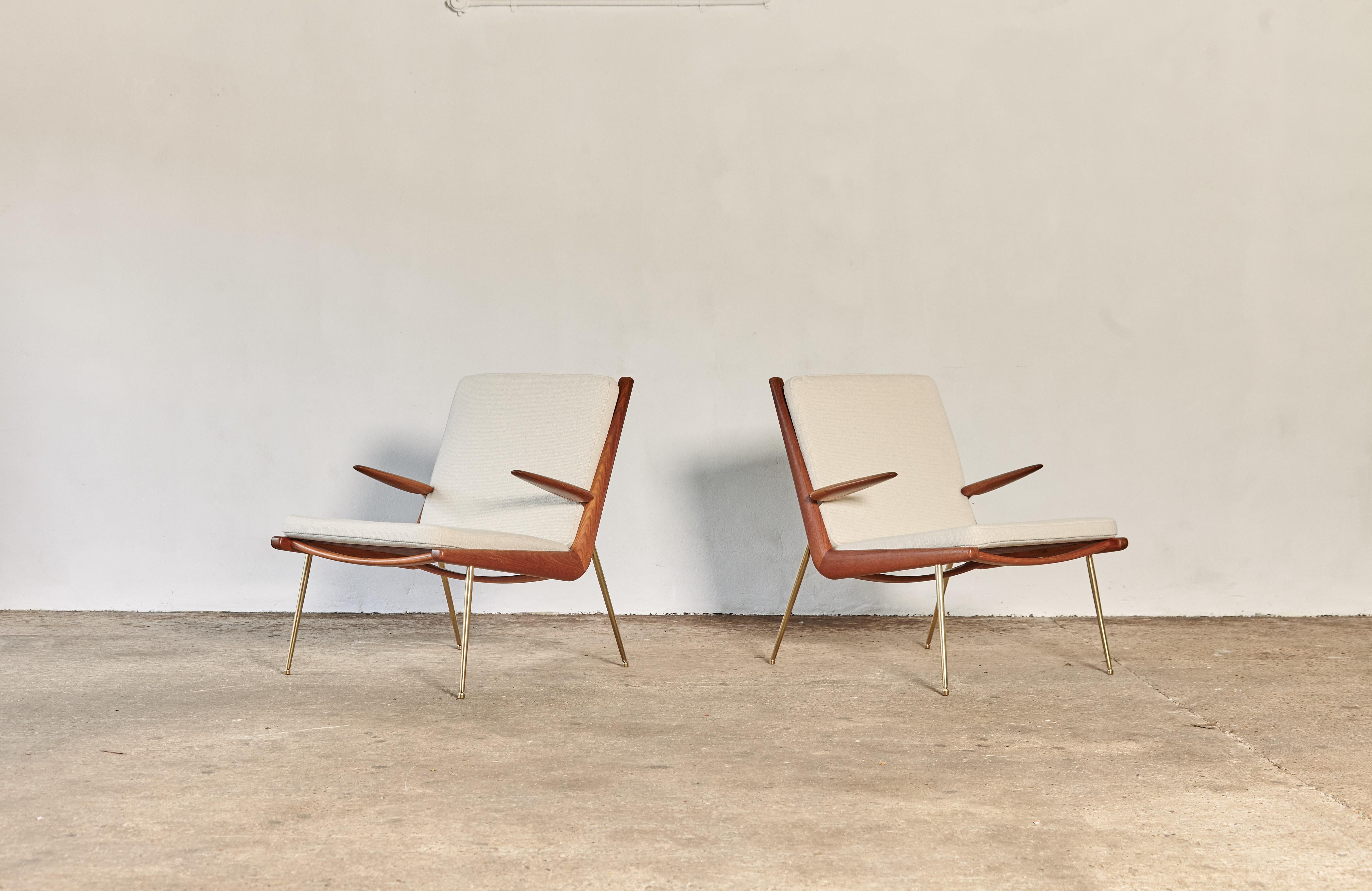 Mid-Century Modern Peter Hvidt and Orla Mølgaard-Nielsen Boomerang Chairs, Denmark, 1960s