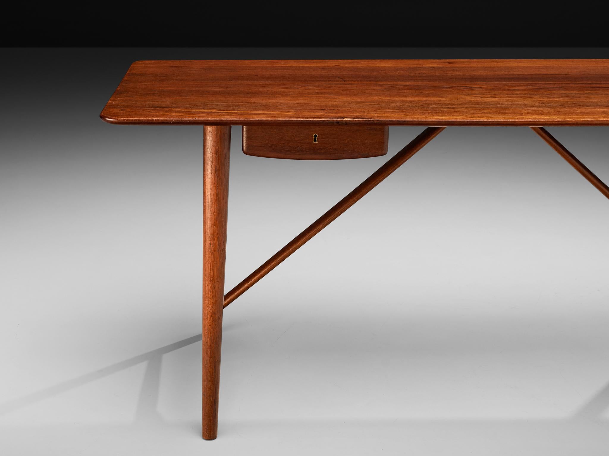 Scandinavian Modern Peter Hvidt and Orla Mølgaard Nielsen Desk in Solid Teak For Sale