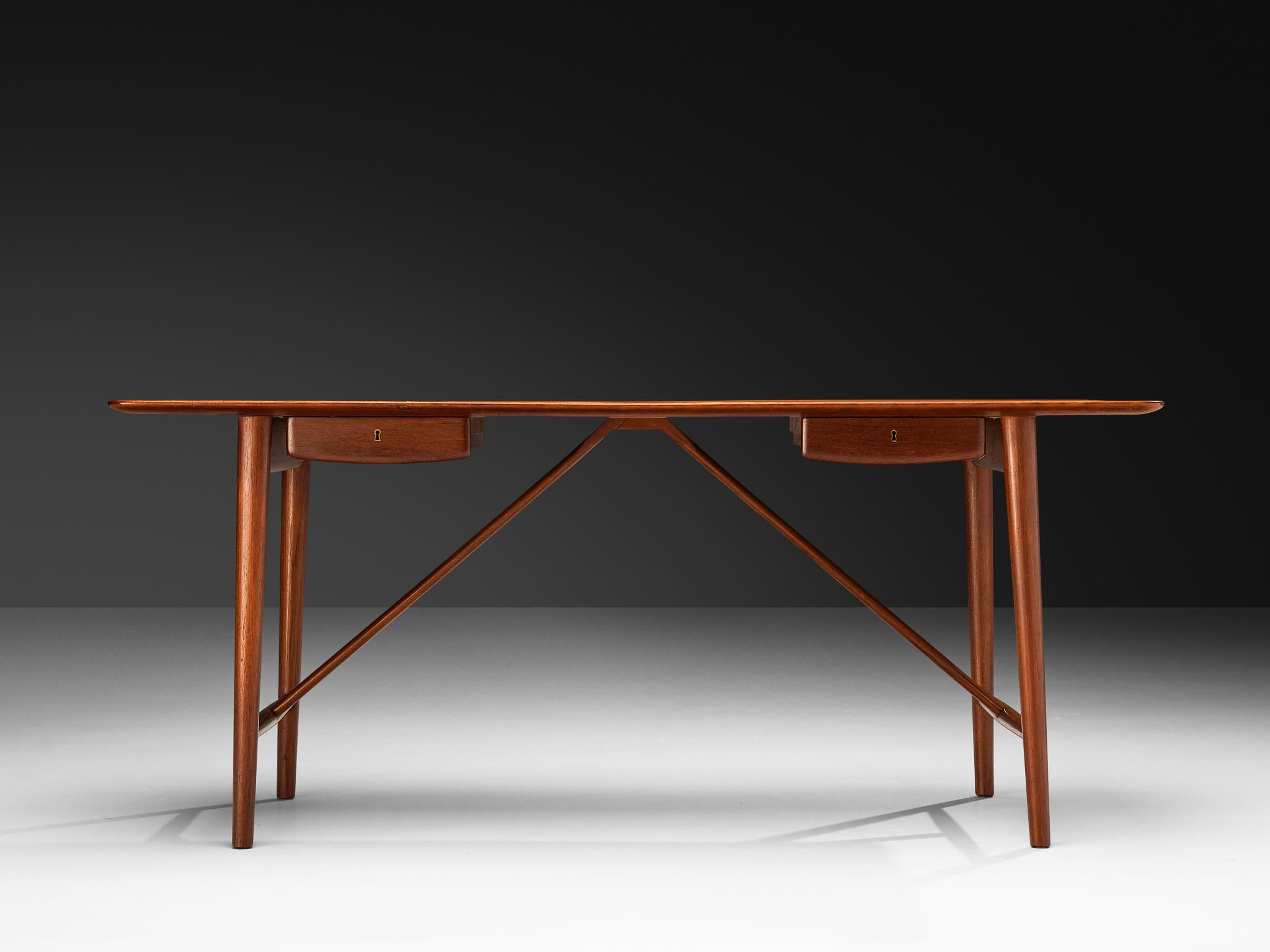 Danish Peter Hvidt and Orla Mølgaard Nielsen Desk in Solid Teak For Sale