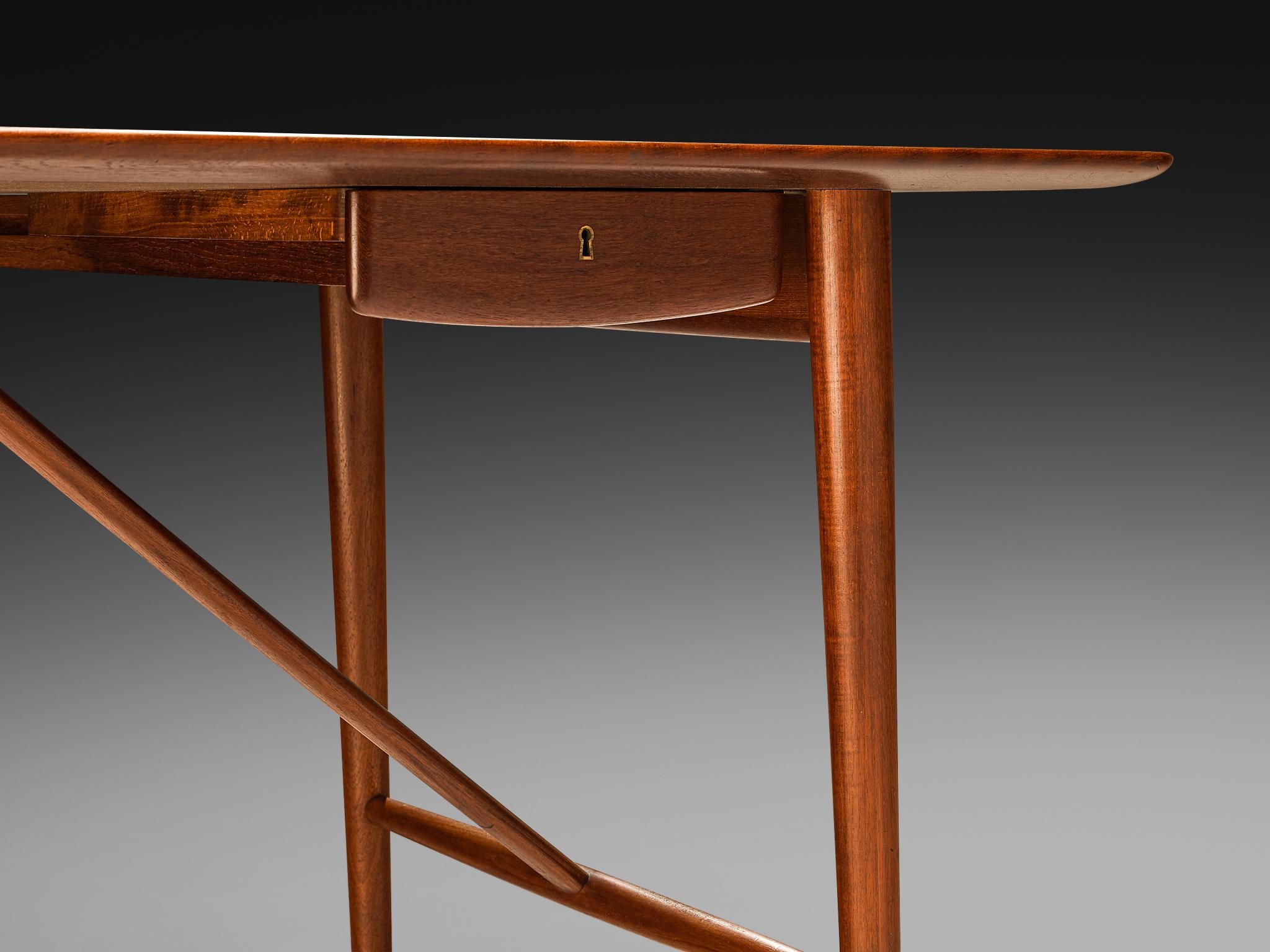 Peter Hvidt and Orla Mølgaard Nielsen Desk in Solid Teak For Sale 1