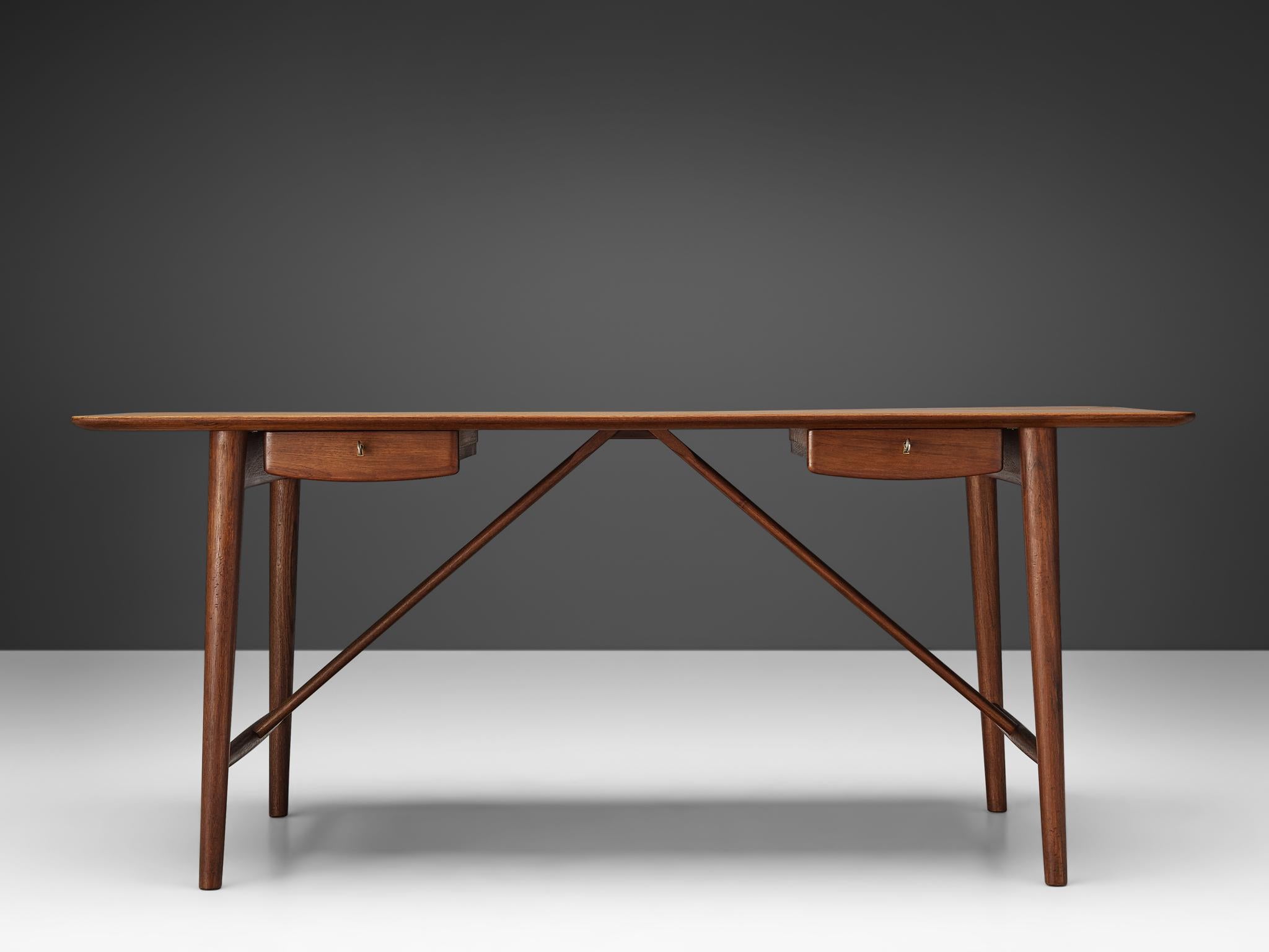 Scandinavian Modern Peter Hvidt and Orla Mølgaard Nielsen Desk in Teak