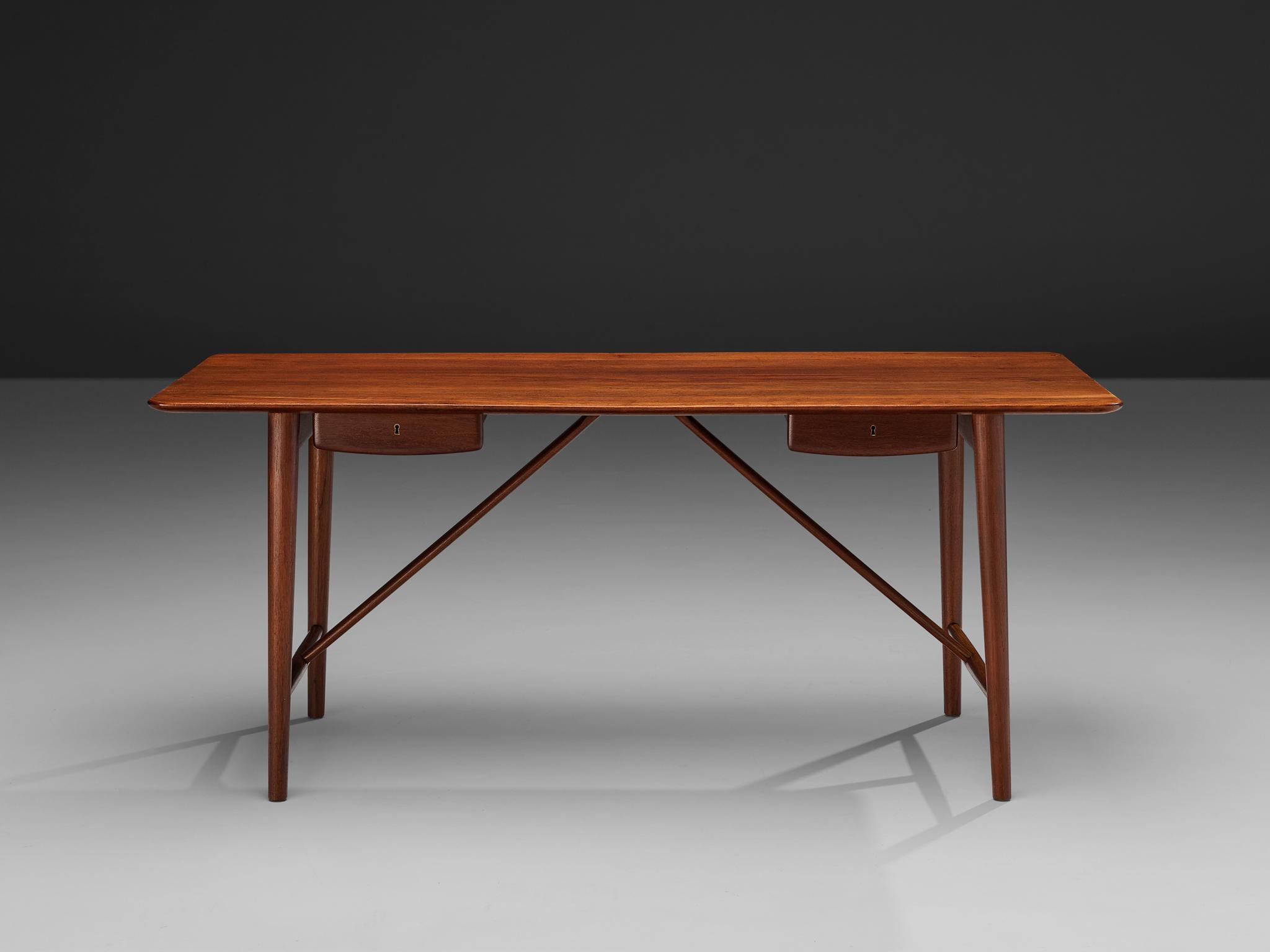 Scandinavian Modern Peter Hvidt and Orla Mølgaard Nielsen Desk Model '310' in Solid Teak  For Sale