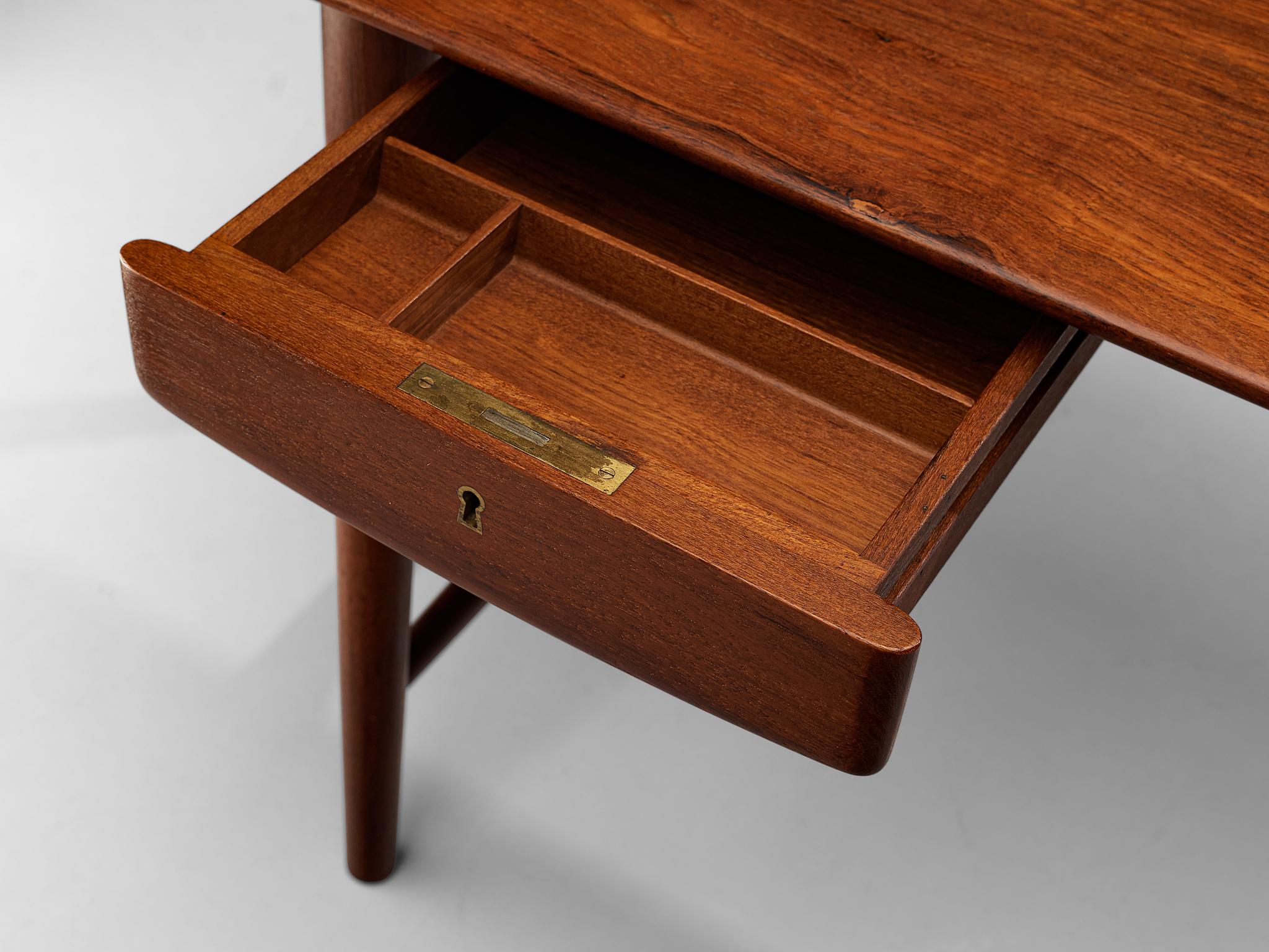 Scandinavian Modern Peter Hvidt and Orla Mølgaard Nielsen Desk Model '310' in Solid Teak