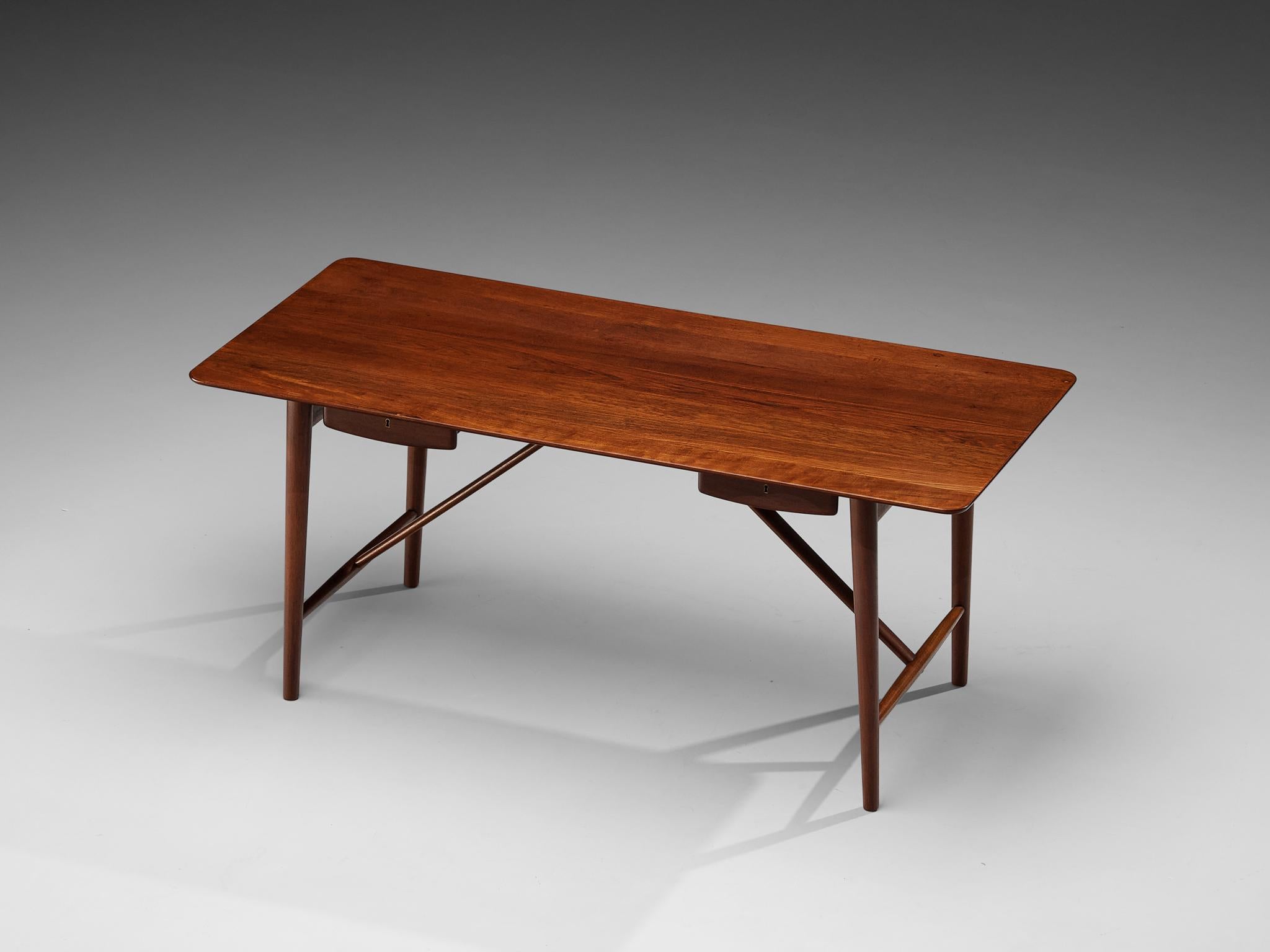 Danish Peter Hvidt and Orla Mølgaard Nielsen Desk Model '310' in Solid Teak