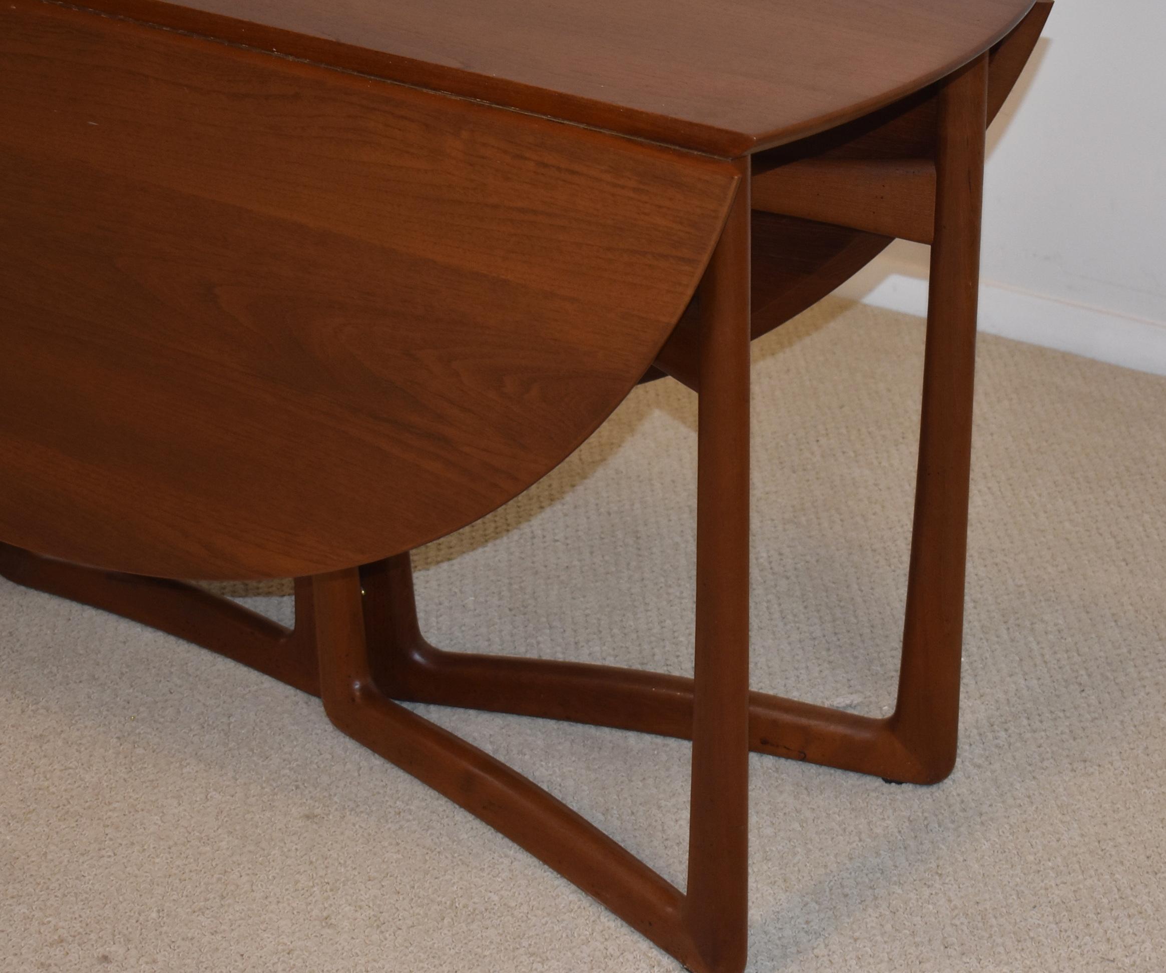 American Peter Hvidt and Orla Mølgaard-Nielsen Drop-Leaf Teak Dining Table by John Stuart