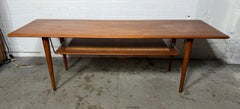 Peter Hvidt and Orla Mølgaard Nielsen for France & Son Teak & Cane Coffee Table