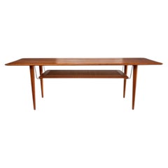 Peter Hvidt and Orla Mølgaard Nielsen for France & Son Teak & Cane Coffee Table