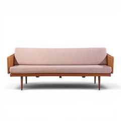 Peter Hvidt und Orla Mølgaard-Nielsen Mid Century Daybed aus Teakholz und Schilfrohr