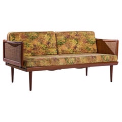 Peter Hvidt & Orla Mølgaard-Nielsen Letto da giorno in teak e canne del Medioevo