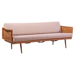 Peter Hvidt und Orla Mølgaard-Nielsen Mid Century Daybed aus Teakholz und Schilfrohr