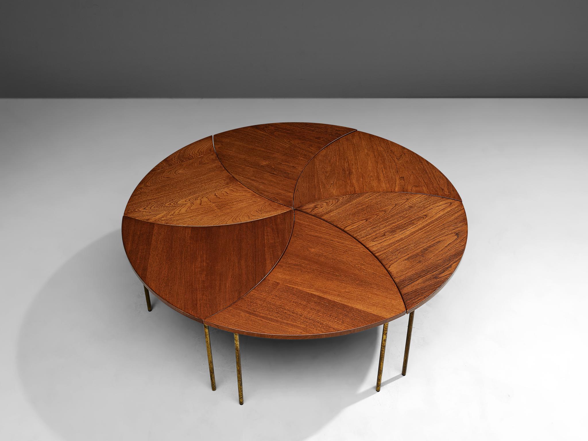 Mid-Century Modern Peter Hvidt and Orla Mølgaard Nielsen Six-Piece Coffee Table